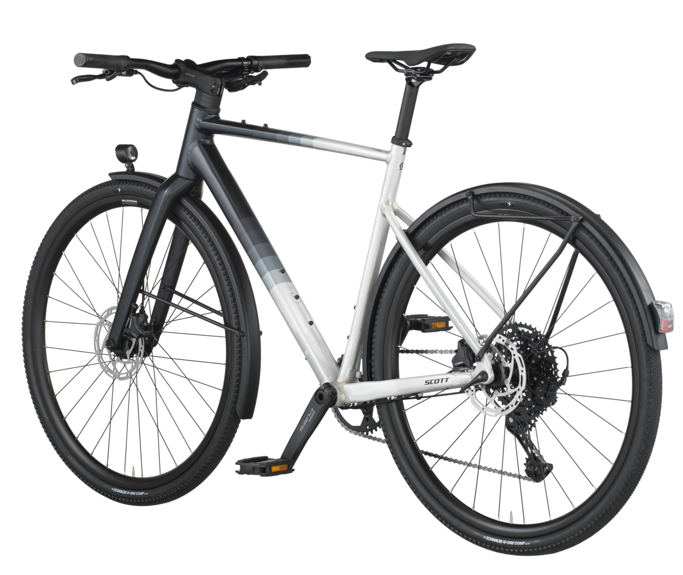 Scott Metrix 20 EQ Flat Bar Road Bike - Alloy Silver Black - Image 3