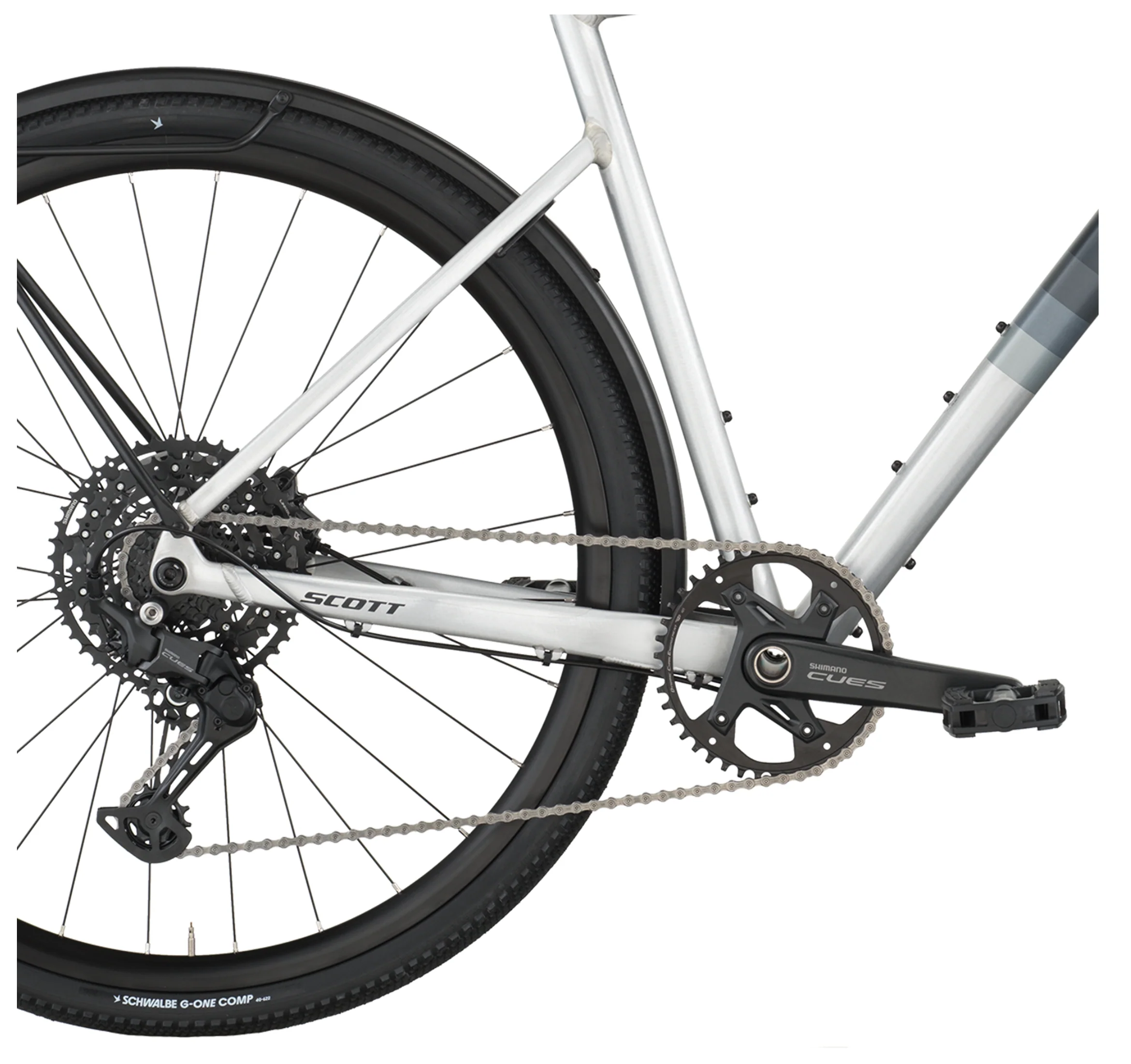 Scott Metrix 20 EQ Flat Bar Road Bike - Alloy Silver Black - Image 4
