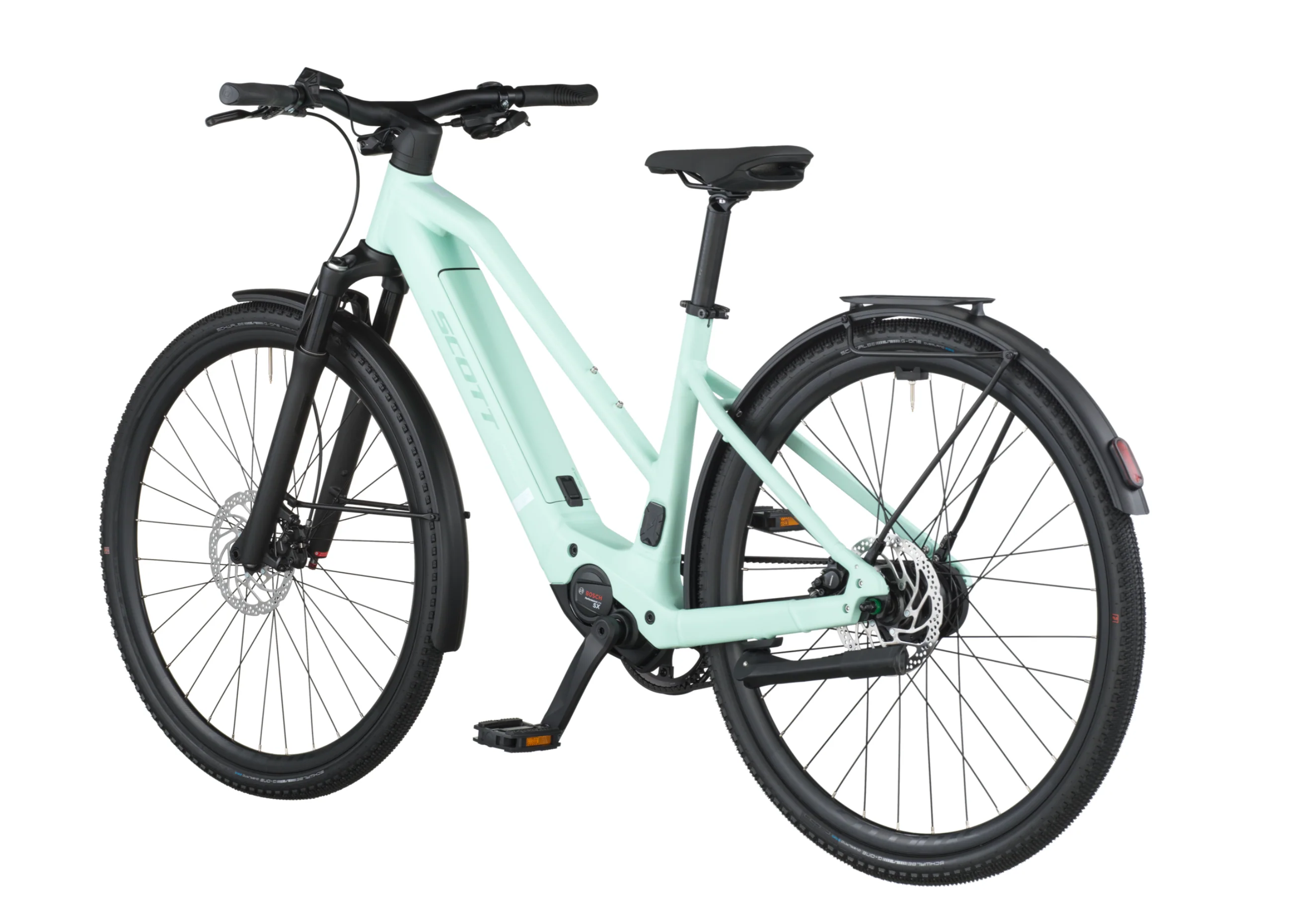 Scott Passage 10 Belt Slope Electric Hybrid Bike In Mint Green - Image 3