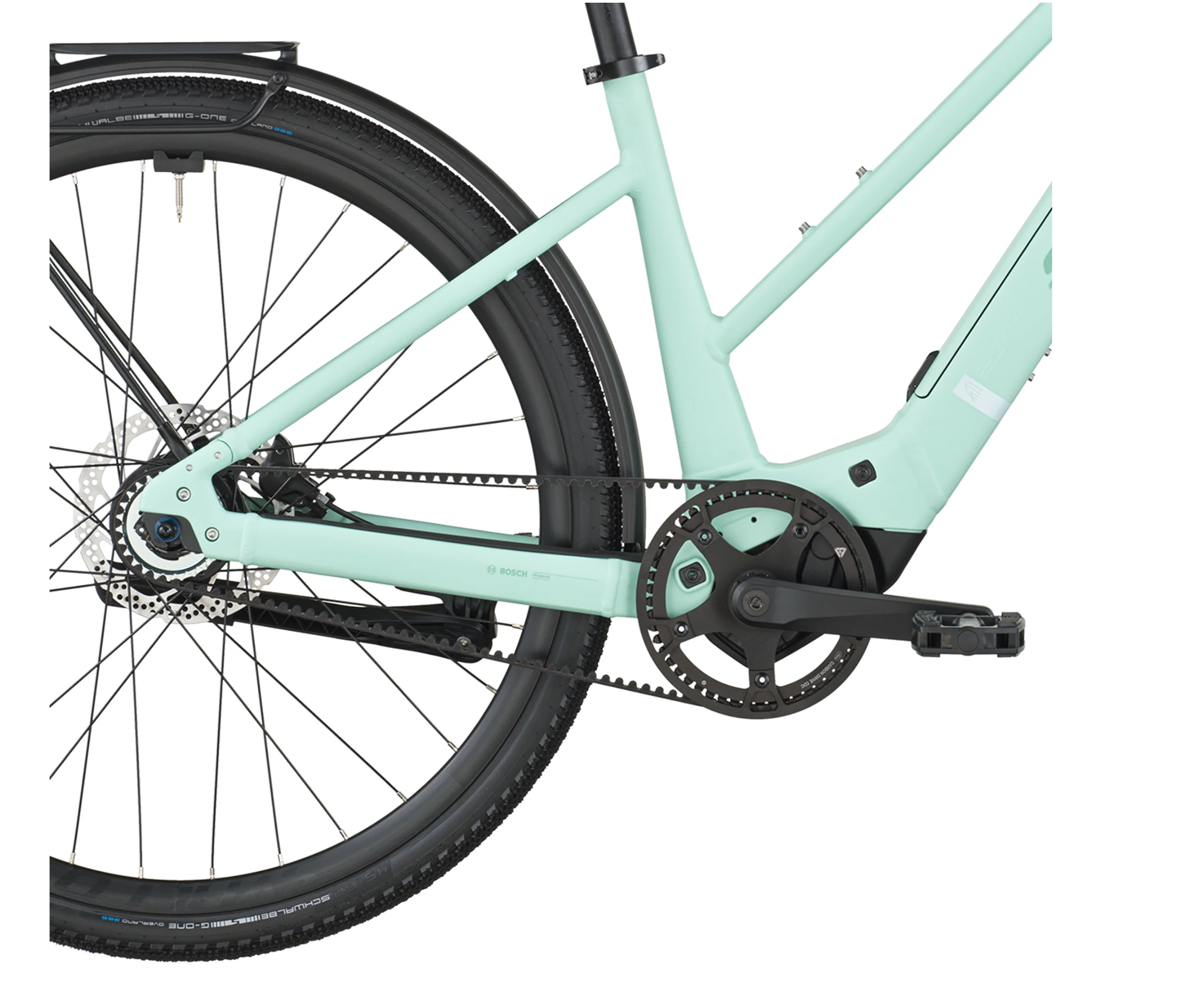 Scott Passage 10 Belt Slope Electric Hybrid Bike In Mint Green - Image 4