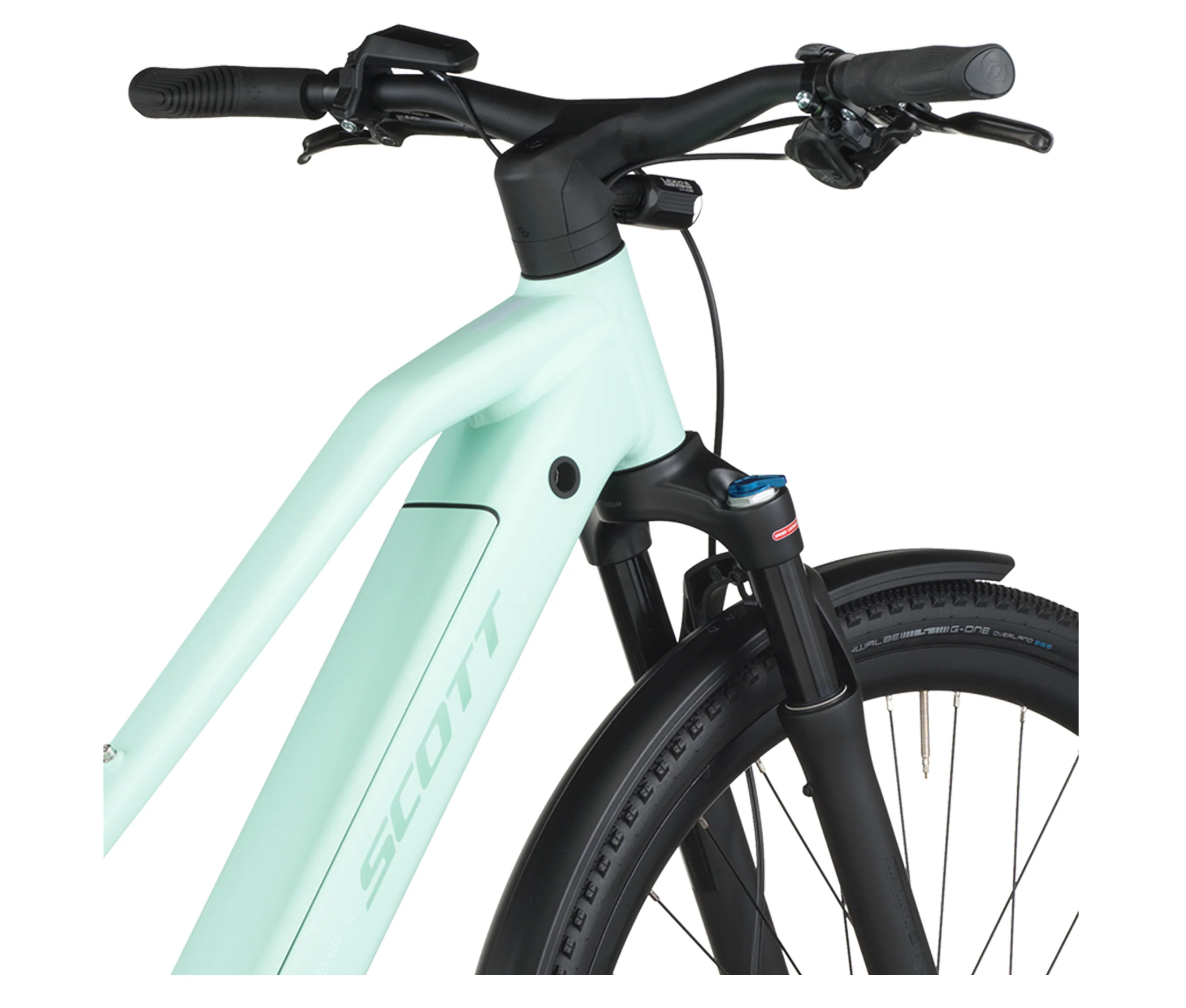 Scott Passage 10 Belt Slope Electric Hybrid Bike In Mint Green - Image 5