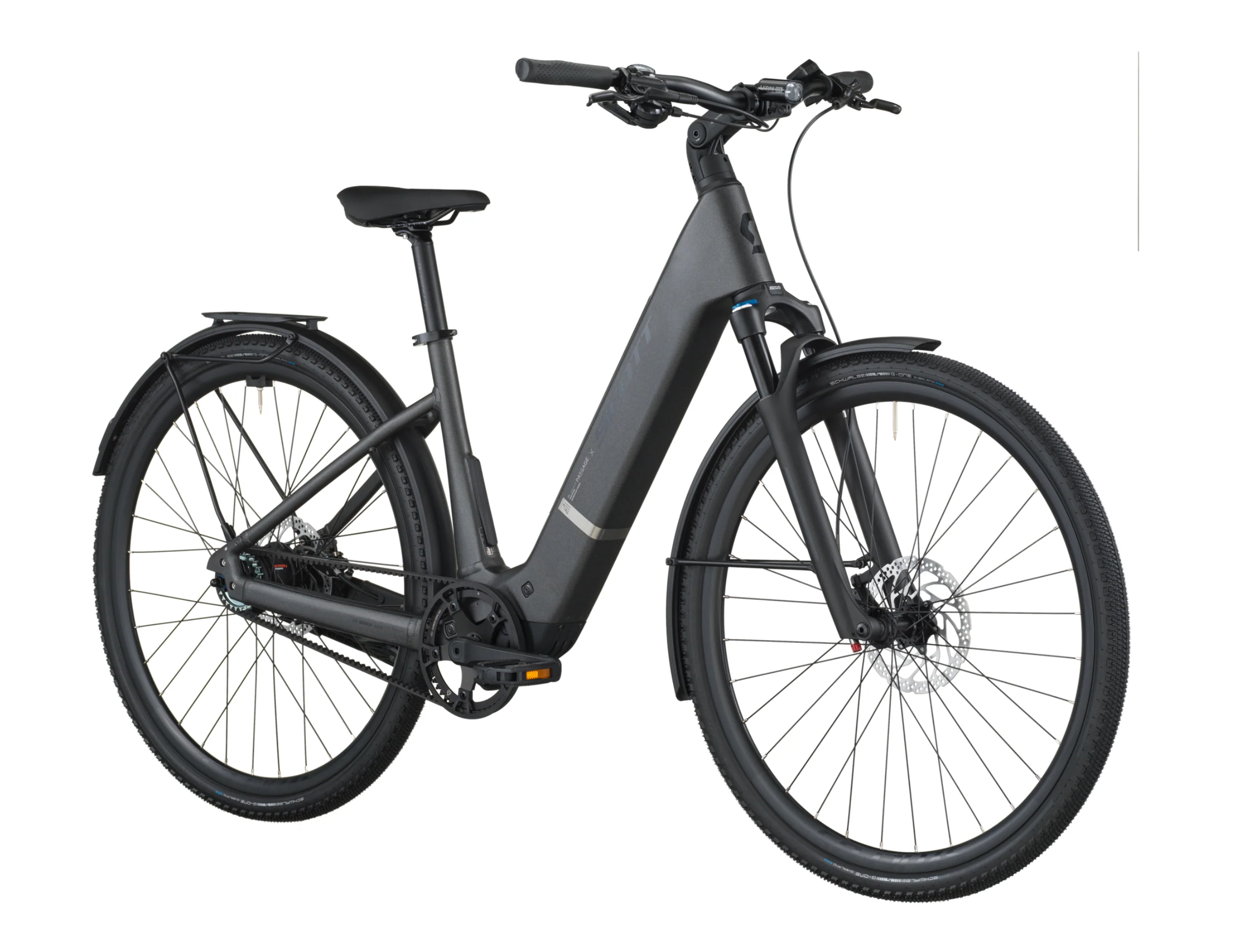 Scott Passage 10 Belt Wave Electric Hybrid Bike In Midnight Grey - Image 2