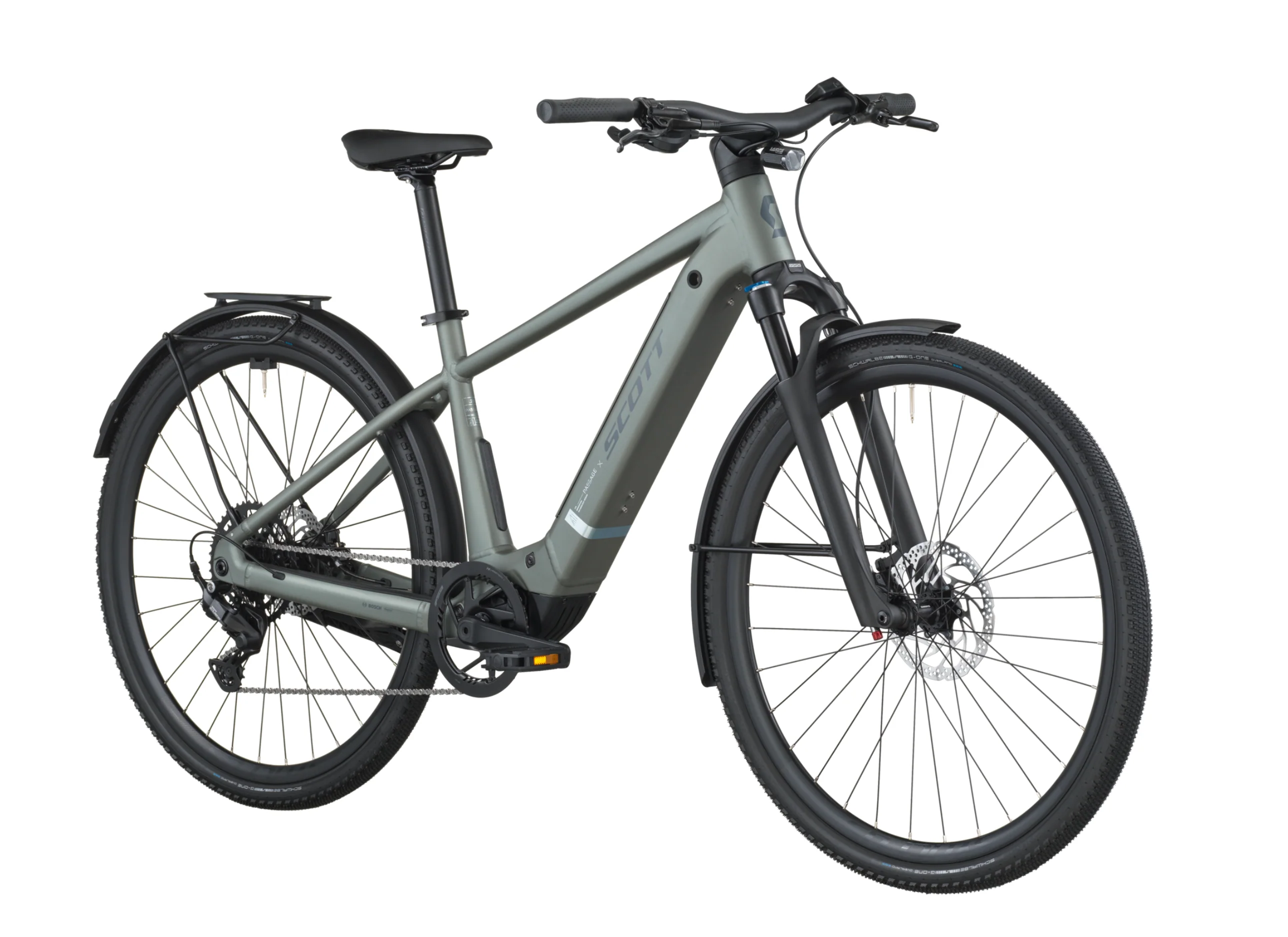 Scott Passage 20 Electric Hybrid Bike In Highland Green - Image 2