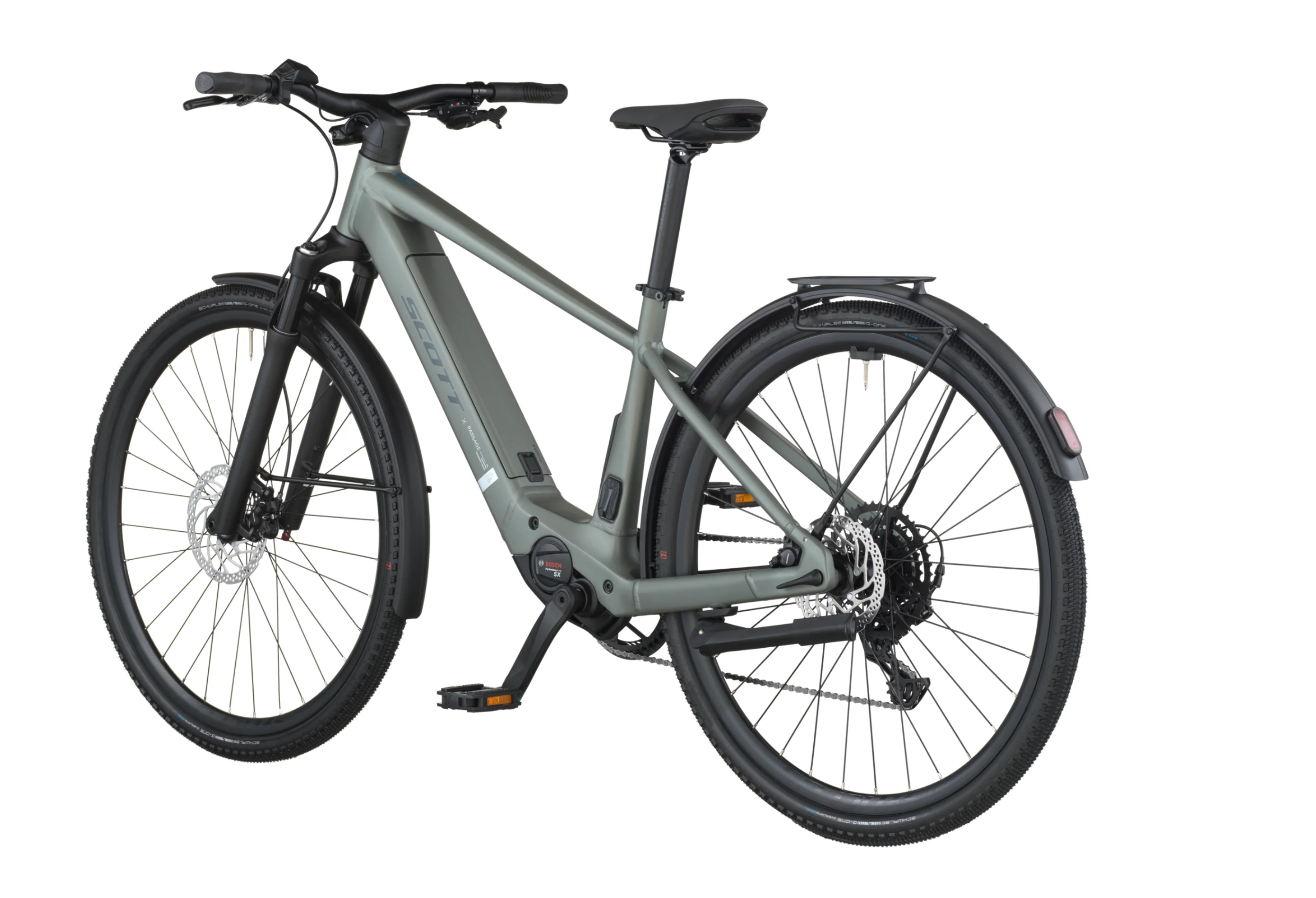 Scott Passage 20 Electric Hybrid Bike In Highland Green - Image 3