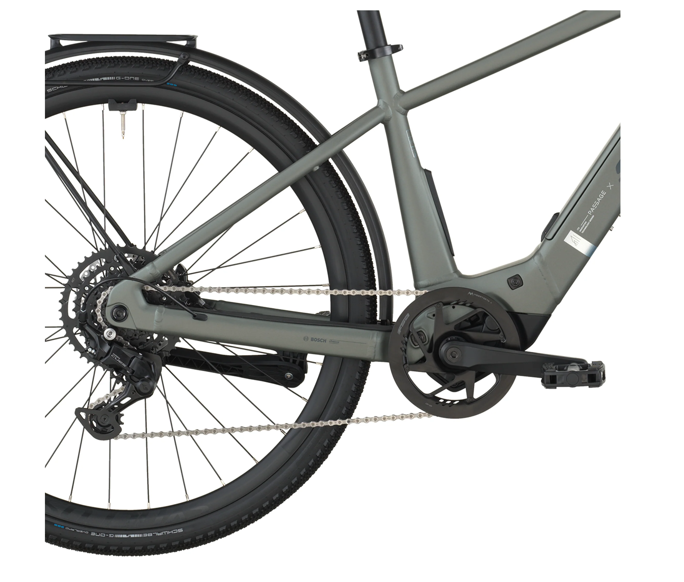 Scott Passage 20 Electric Hybrid Bike In Highland Green - Image 4