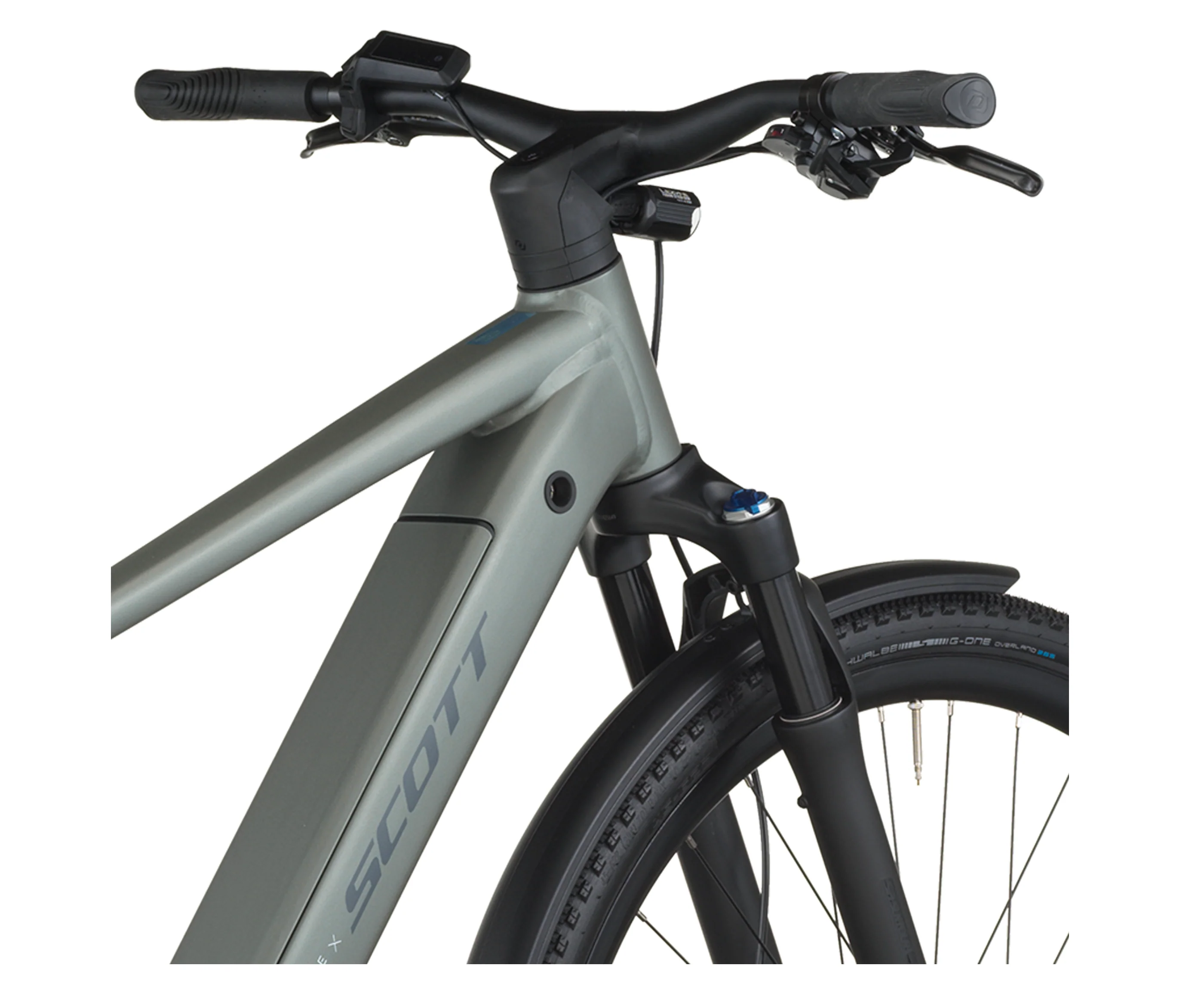 Scott Passage 20 Electric Hybrid Bike In Highland Green - Image 5