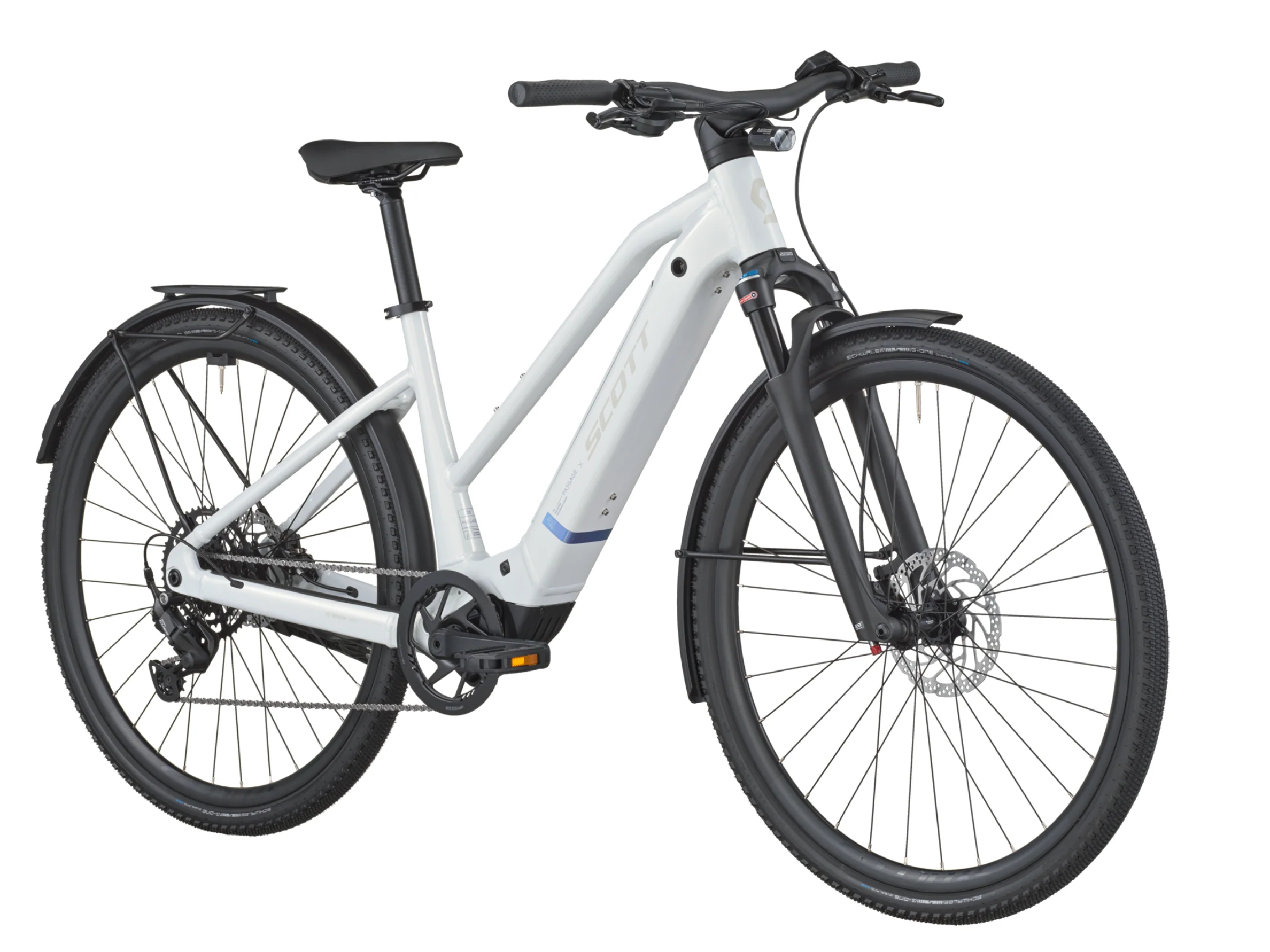 Scott Passage 20 Slope Electric Hybrid Bike In Bianco White - Image 2