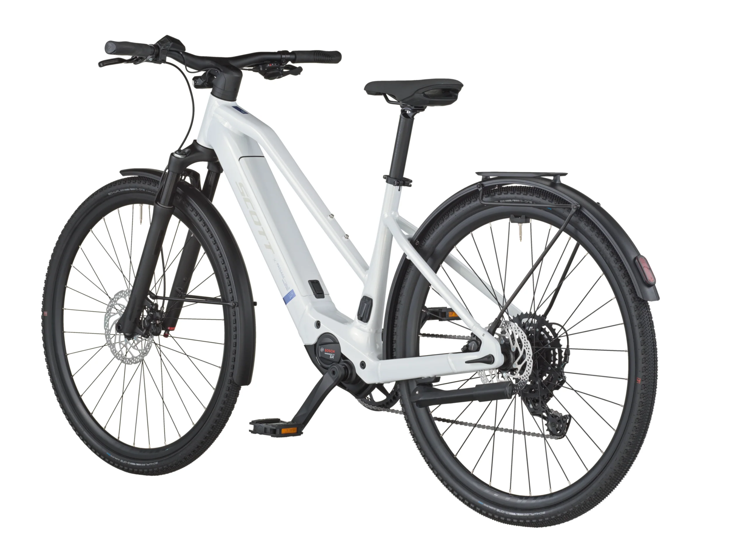 Scott Passage 20 Slope Electric Hybrid Bike In Bianco White - Image 3