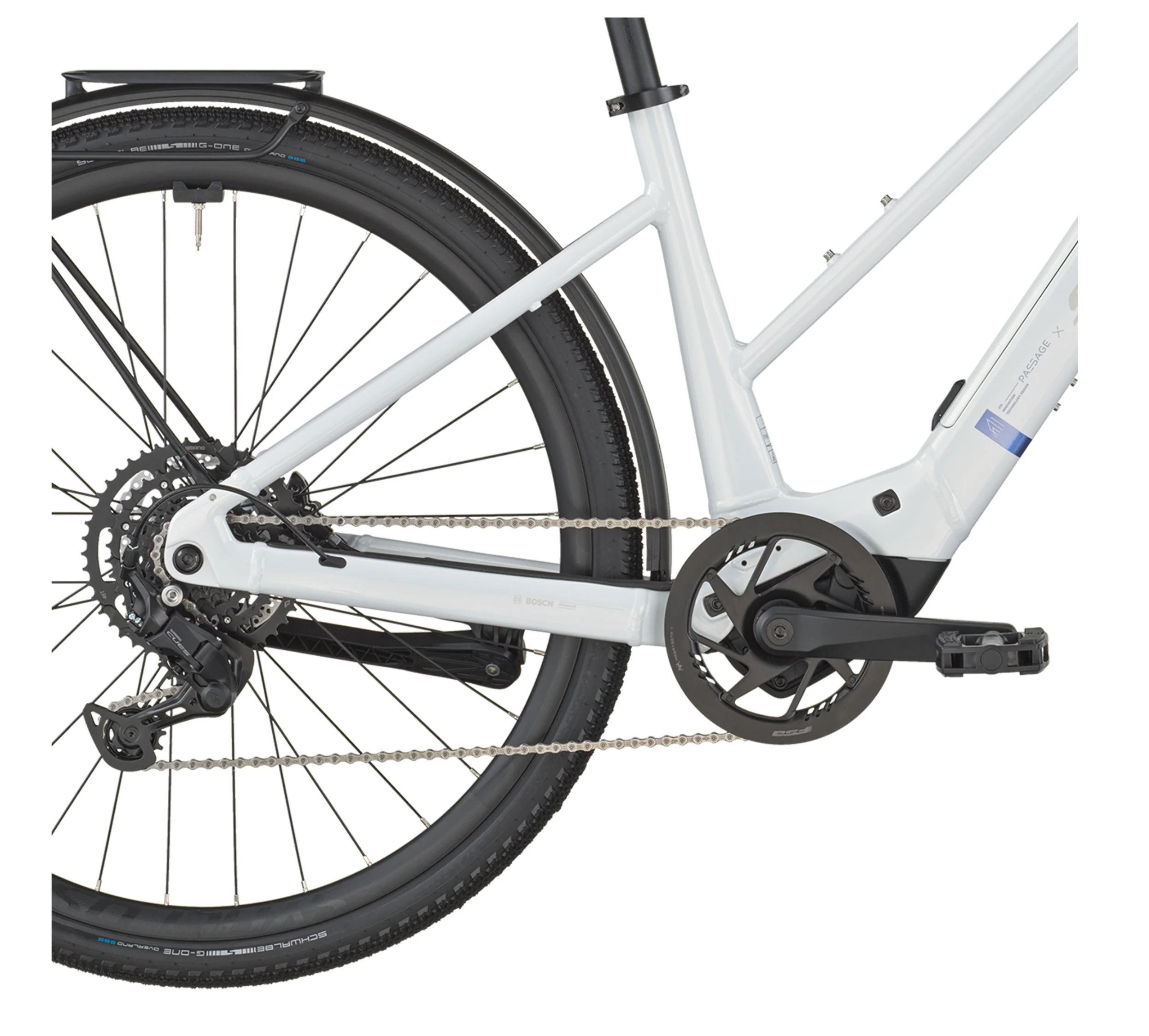 Scott Passage 20 Slope Electric Hybrid Bike In Bianco White - Image 4