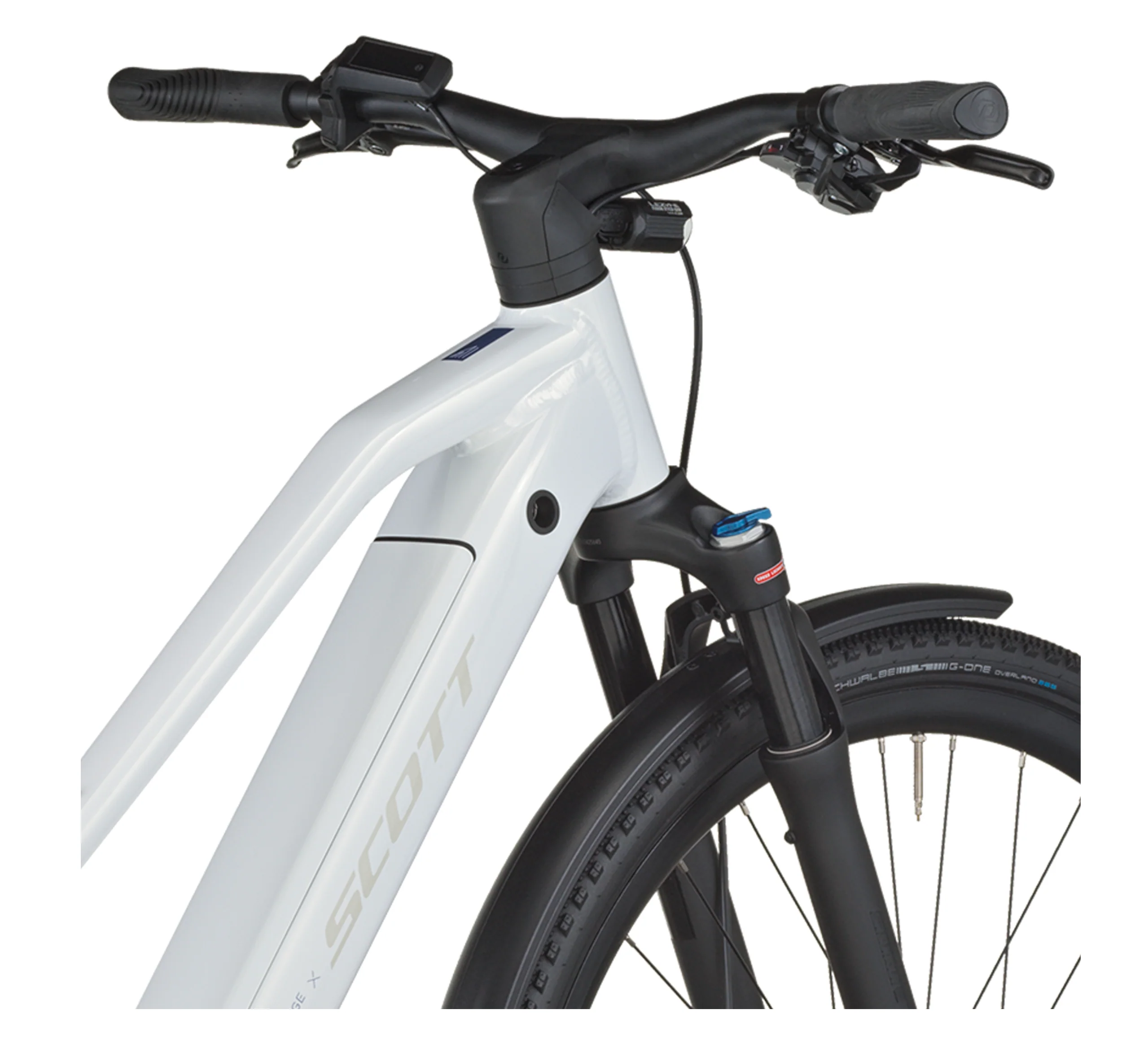 Scott Passage 20 Slope Electric Hybrid Bike In Bianco White - Image 5