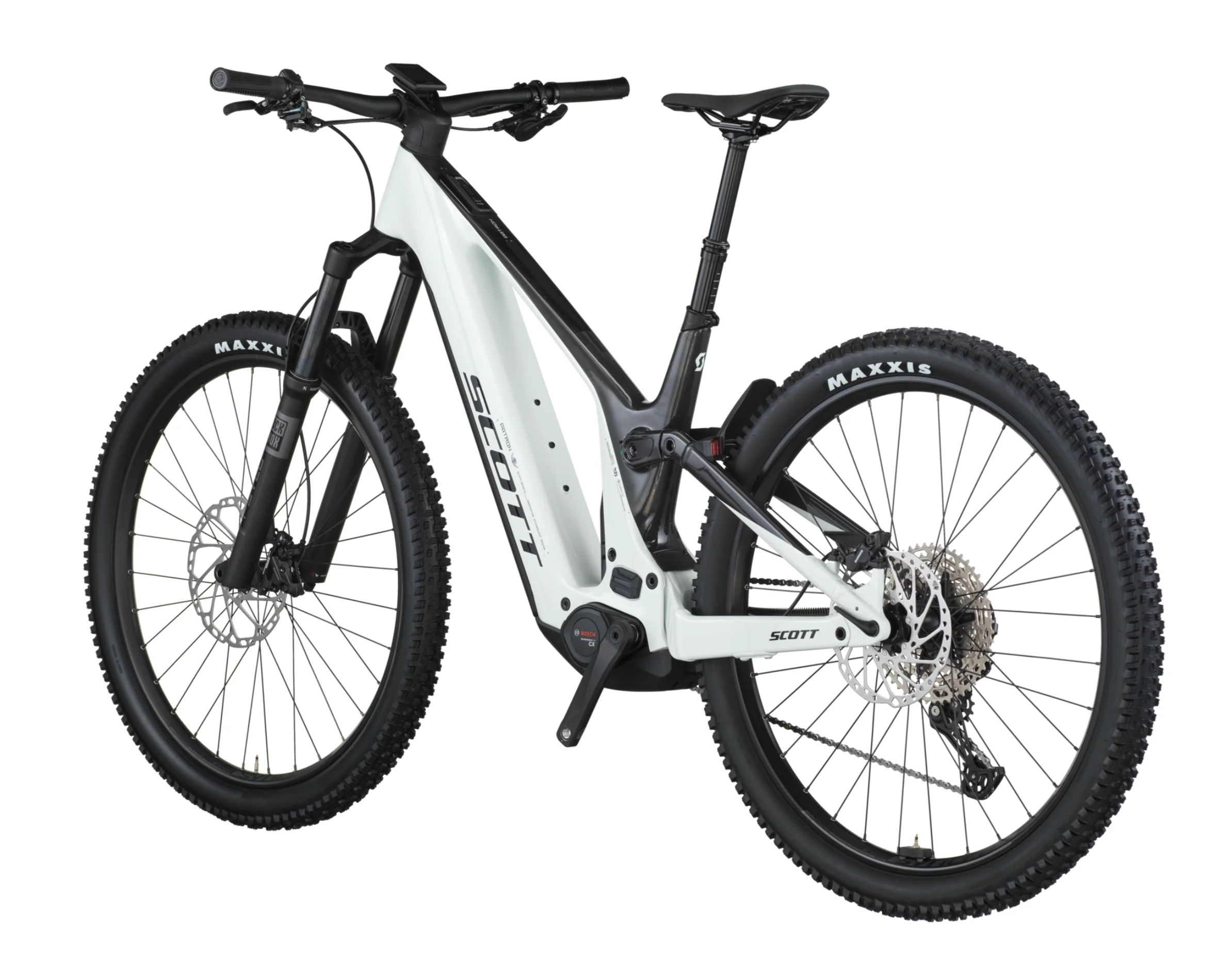 Scott Patron 920 Electric Full Suspension Mountain Bike - Carbon Black Pastel White - Image 3