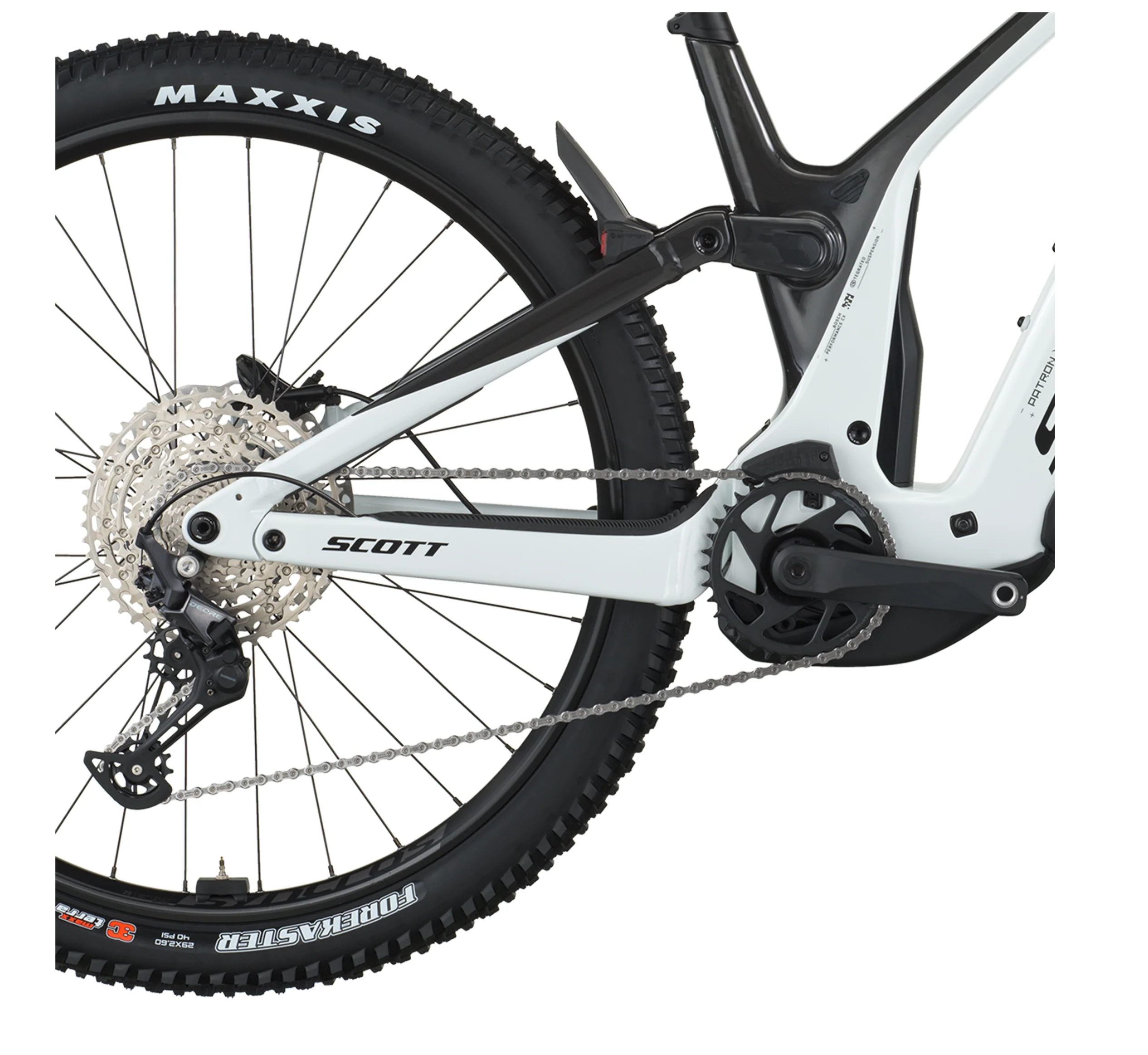 Scott Patron 920 Electric Full Suspension Mountain Bike - Carbon Black Pastel White - Image 4