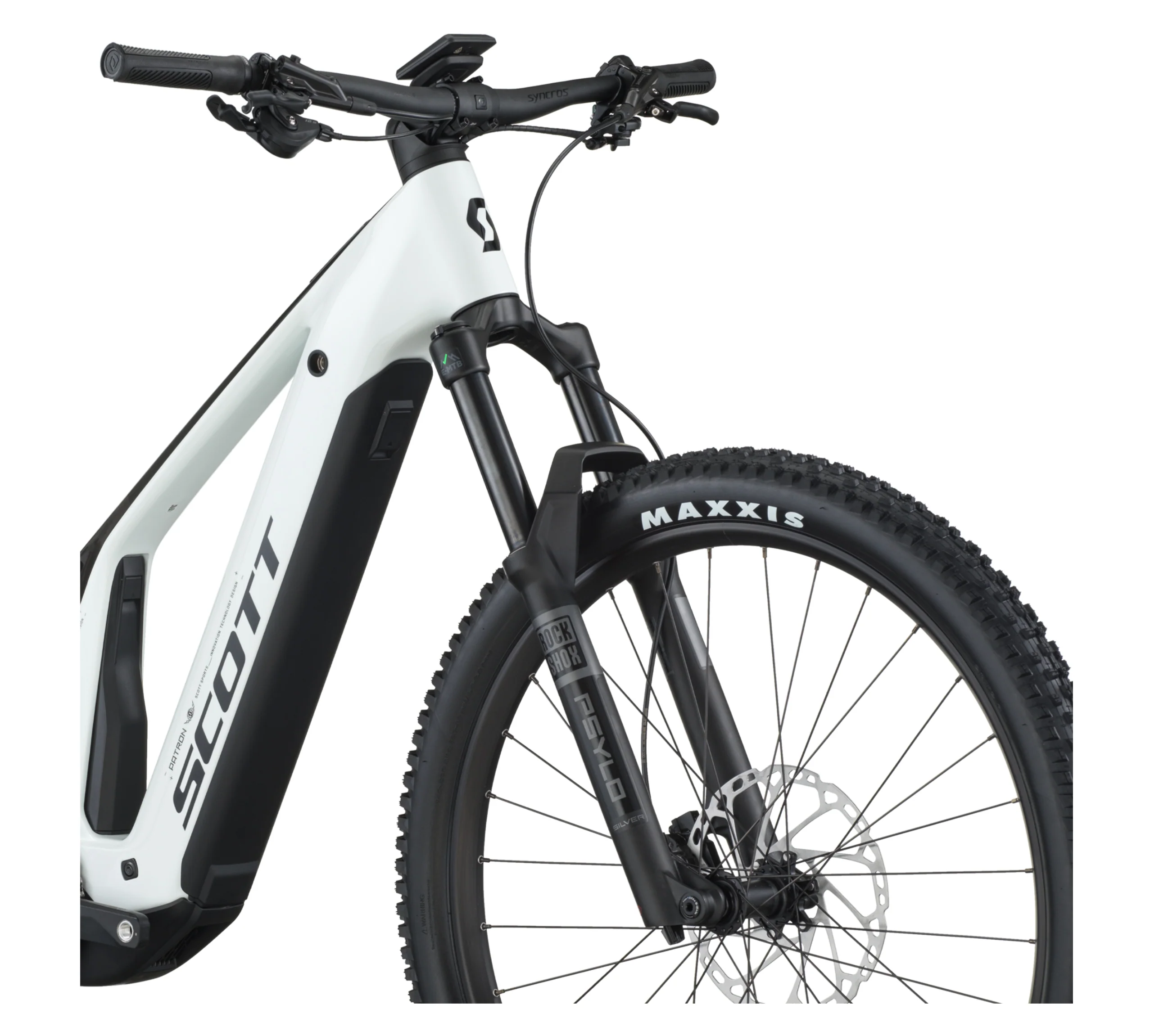 Scott Patron 920 Electric Full Suspension Mountain Bike - Carbon Black Pastel White - Image 5