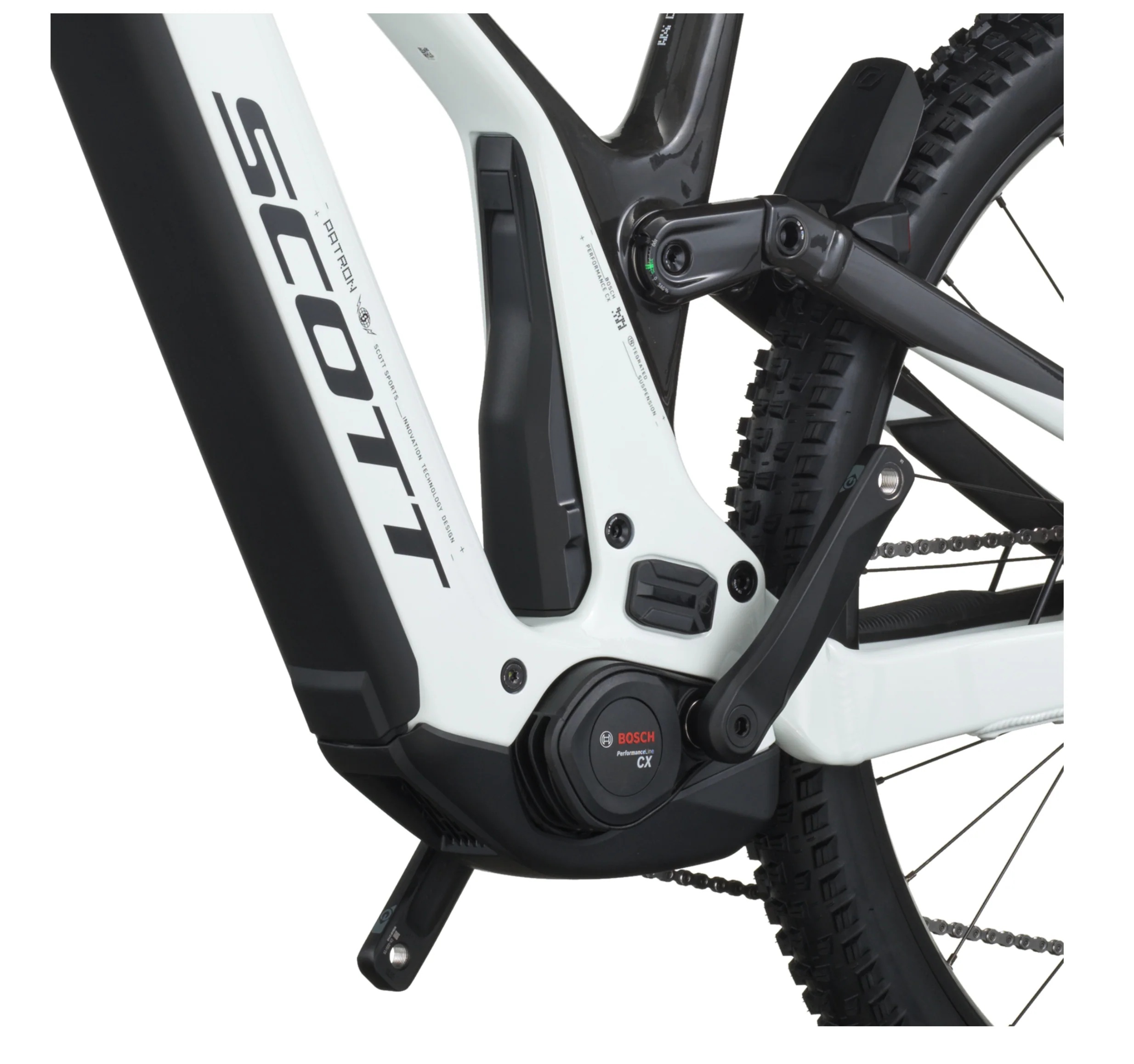 Scott Patron 920 Electric Full Suspension Mountain Bike - Carbon Black Pastel White - Image 6