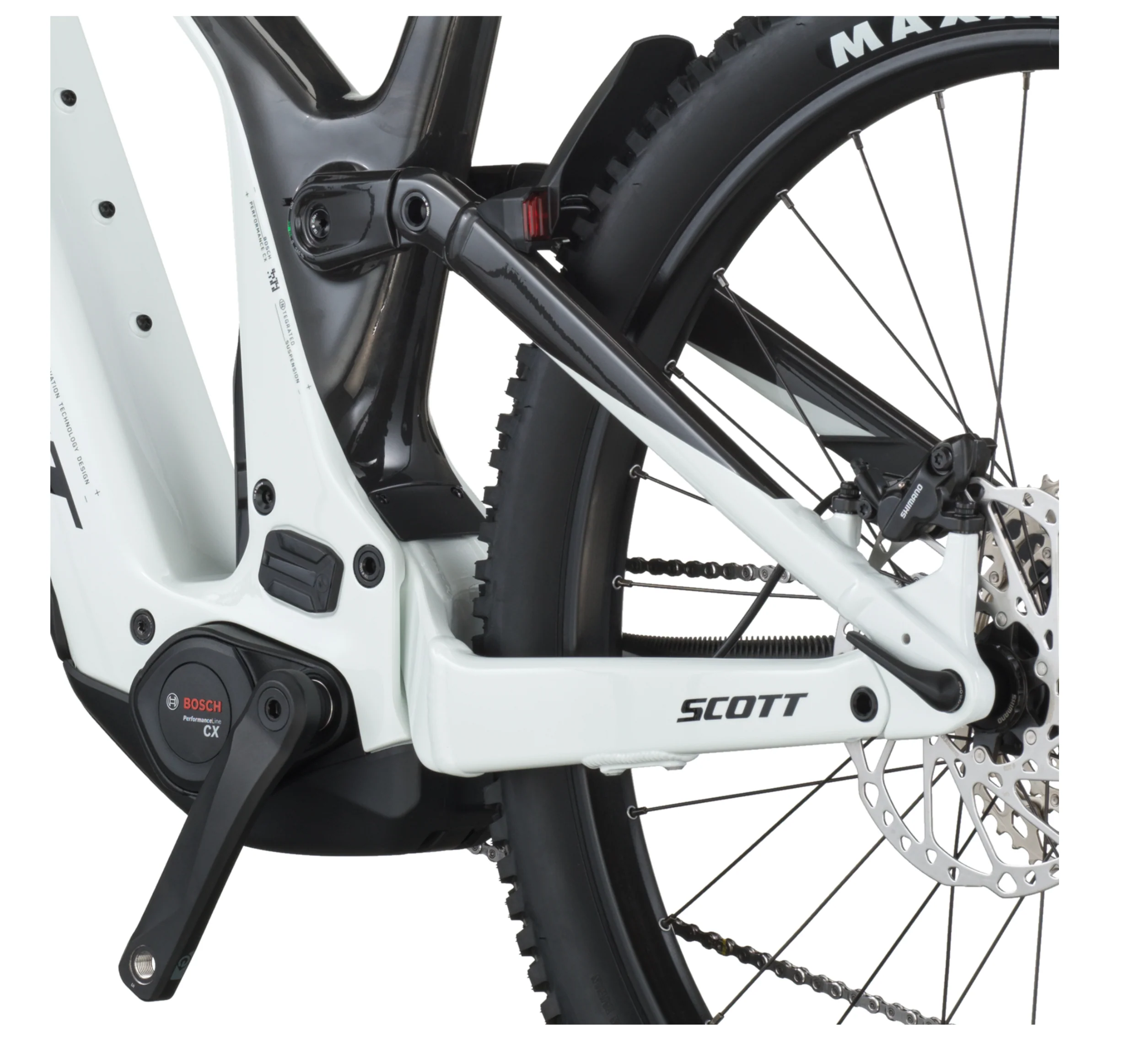 Scott Patron 920 Electric Full Suspension Mountain Bike - Carbon Black Pastel White - Image 9