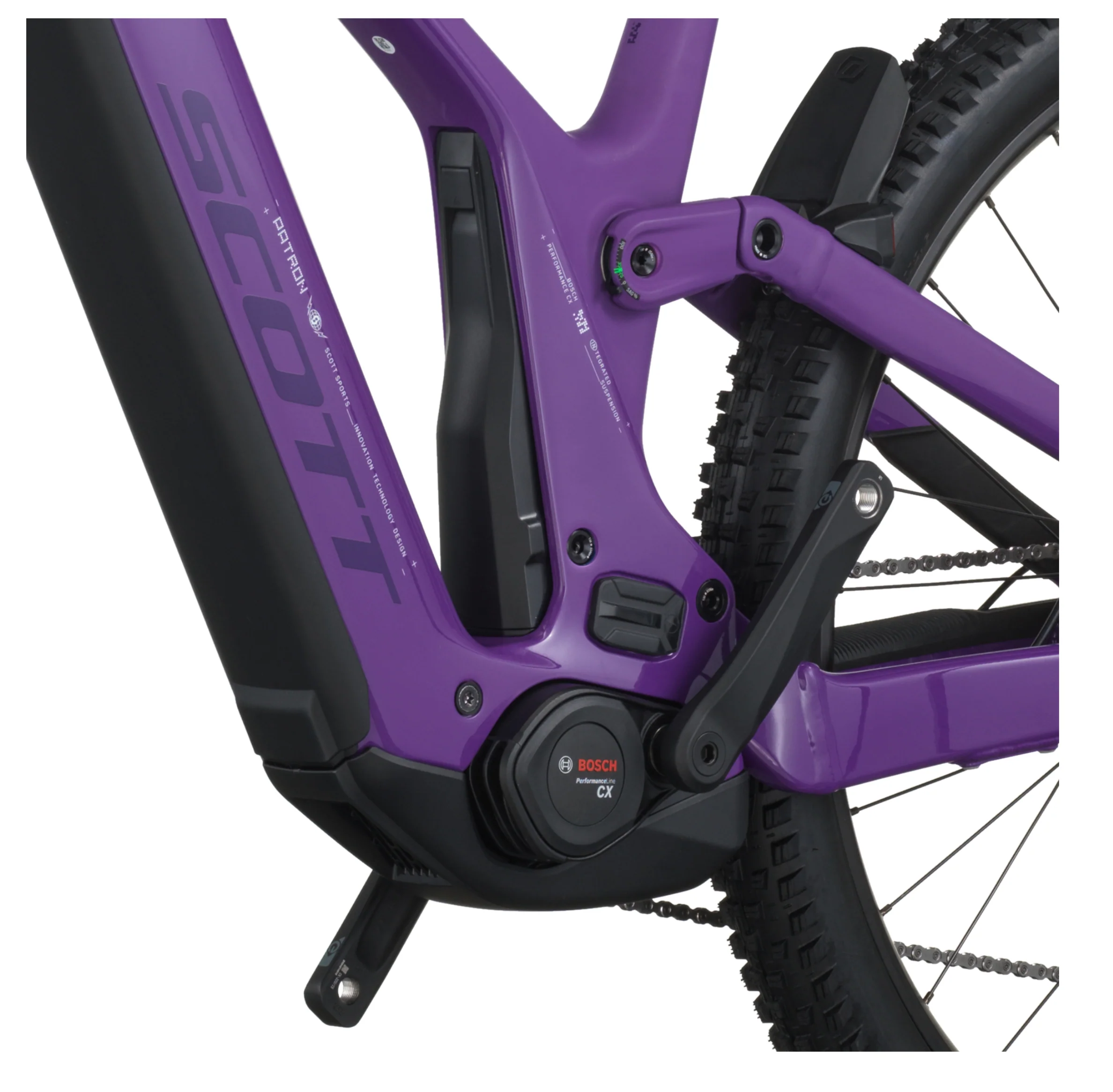 Scott Patron 920 Electric Full Suspension Mountain Bike - Pansy Purple - Image 6