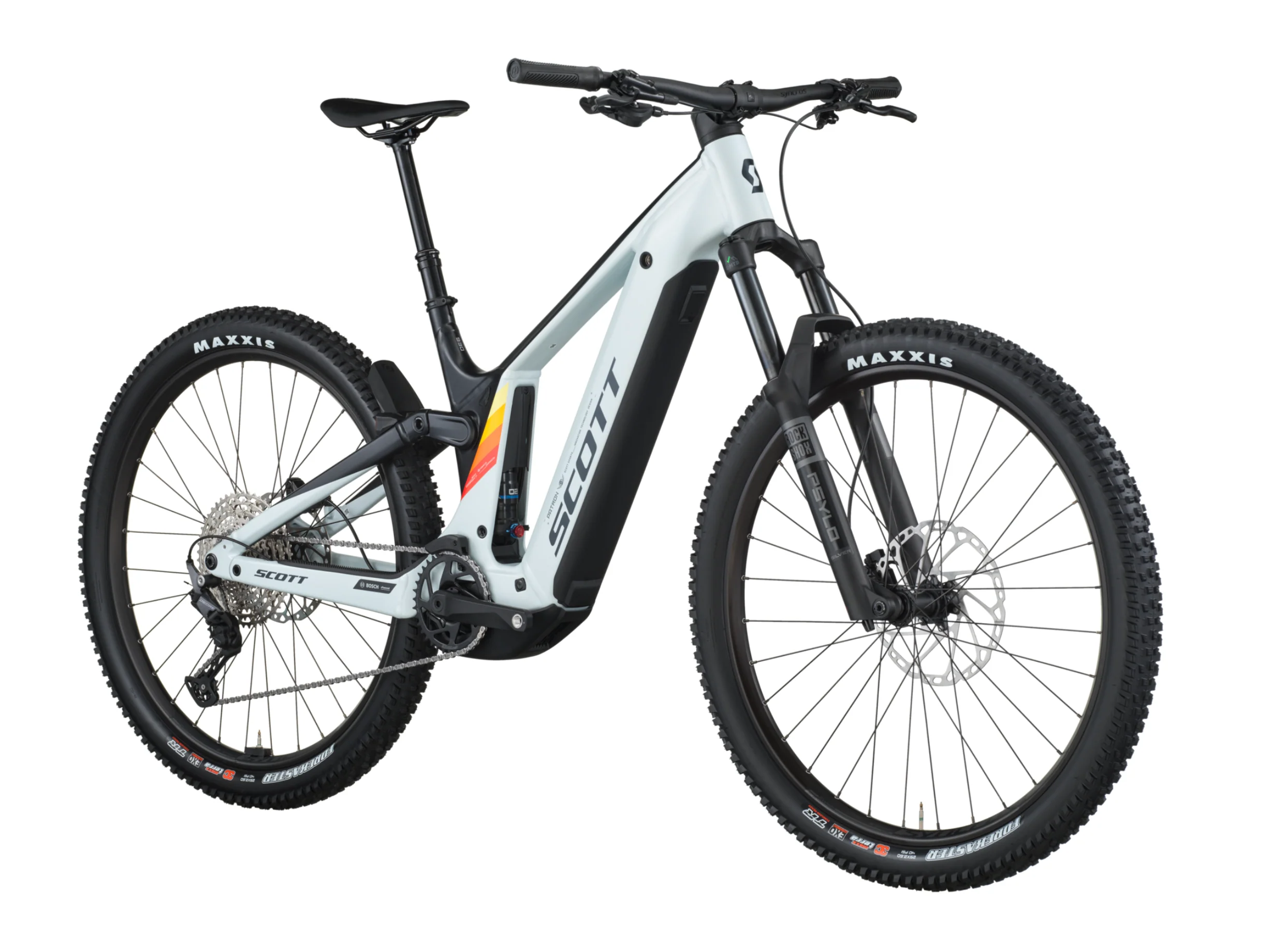 Scott Patron 930 Electric Full Suspension Mountain Bike - Cumulus White Black - Image 2