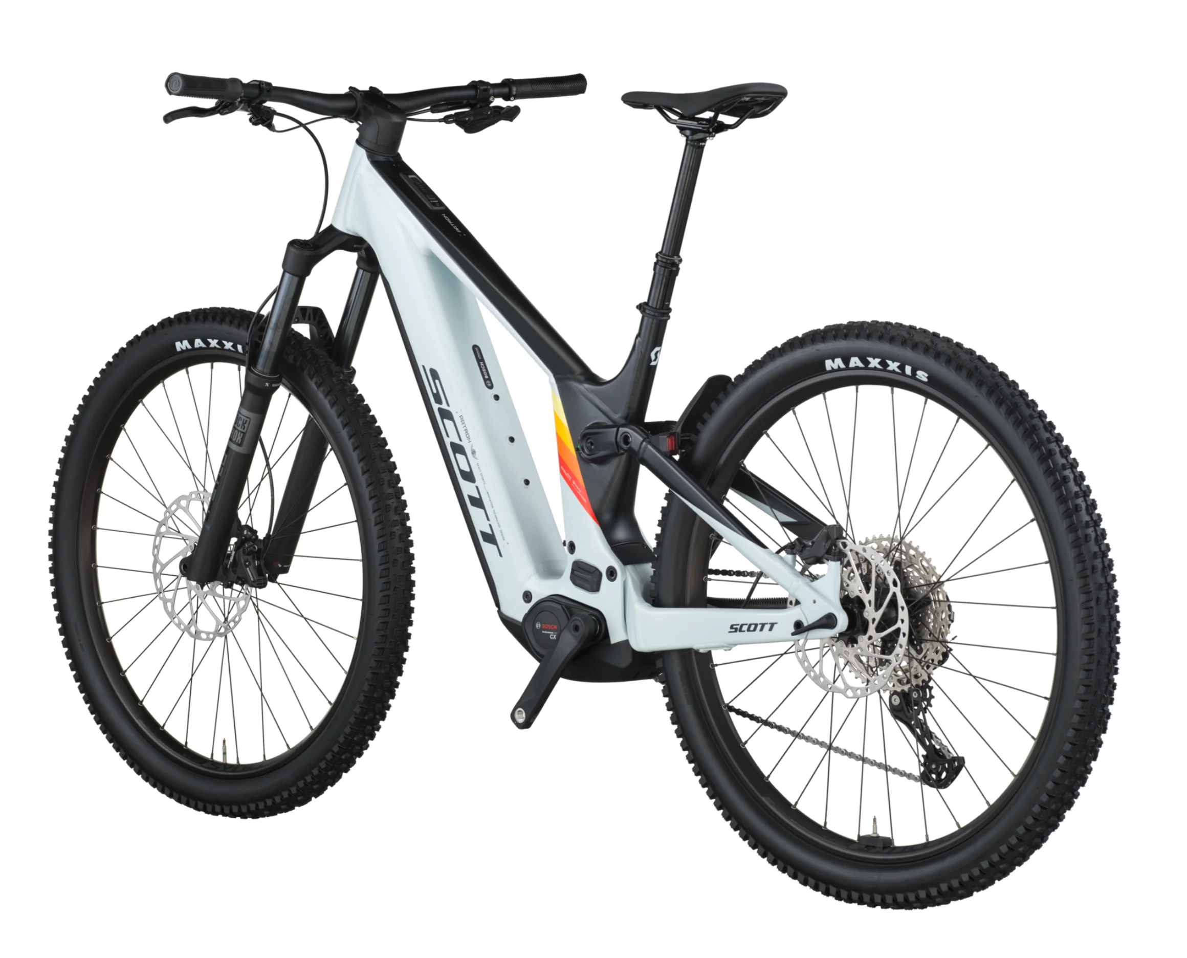 Scott Patron 930 Electric Full Suspension Mountain Bike - Cumulus White Black - Image 3