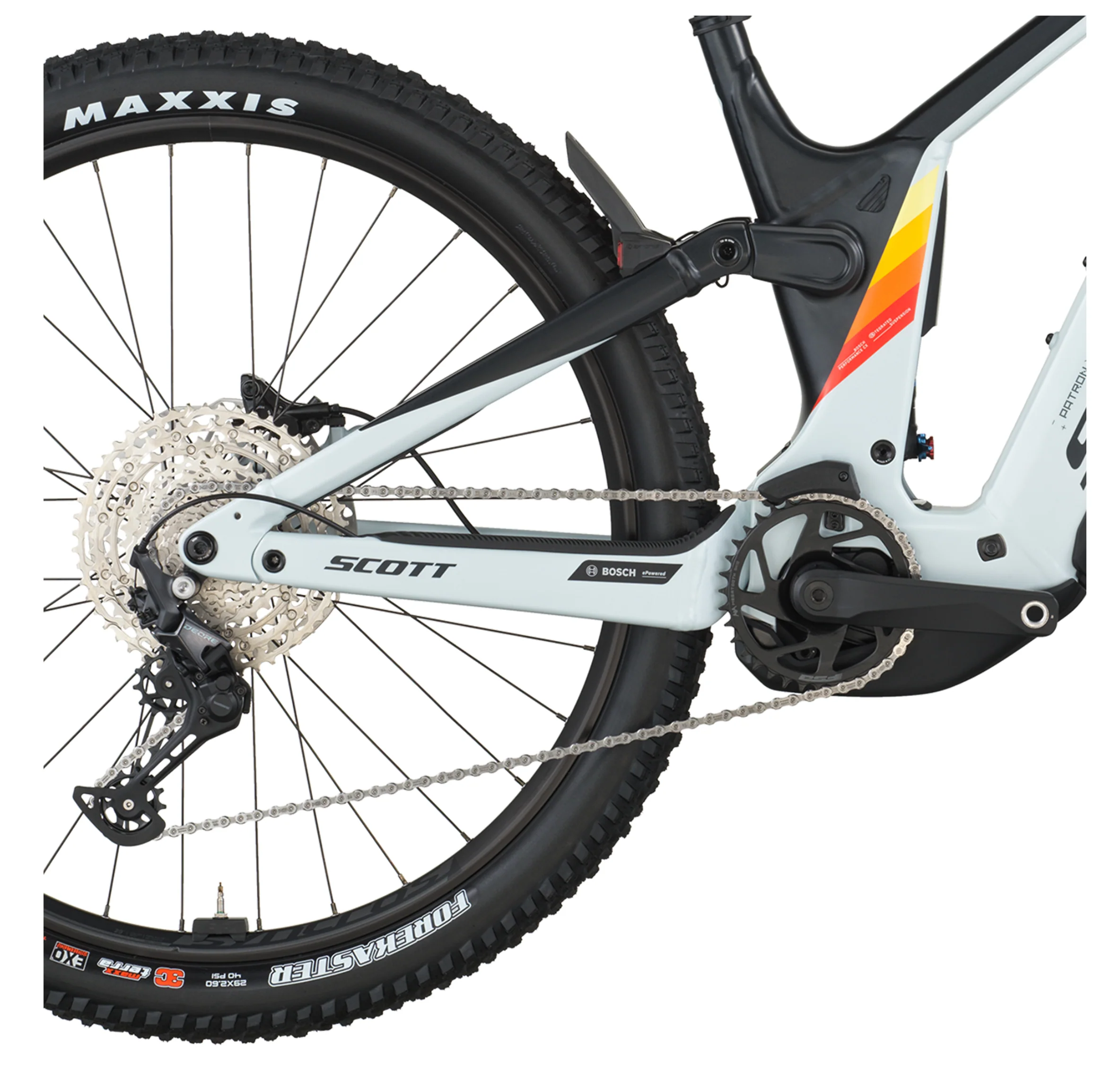 Scott Patron 930 Electric Full Suspension Mountain Bike - Cumulus White Black - Image 4