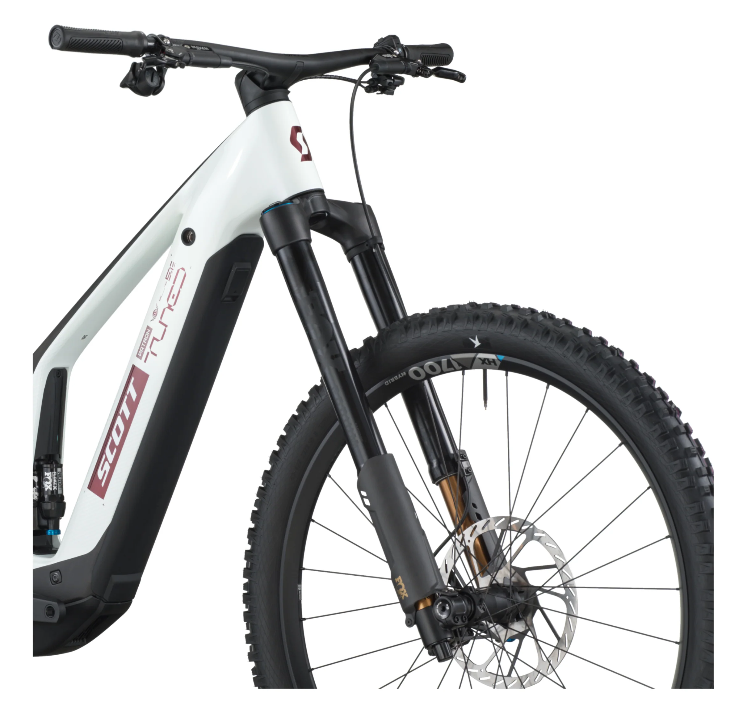Scott Patron ST 900 Tuned Electric Full Suspension Mountain Bike In Carbon Black Pastel White - Image 5