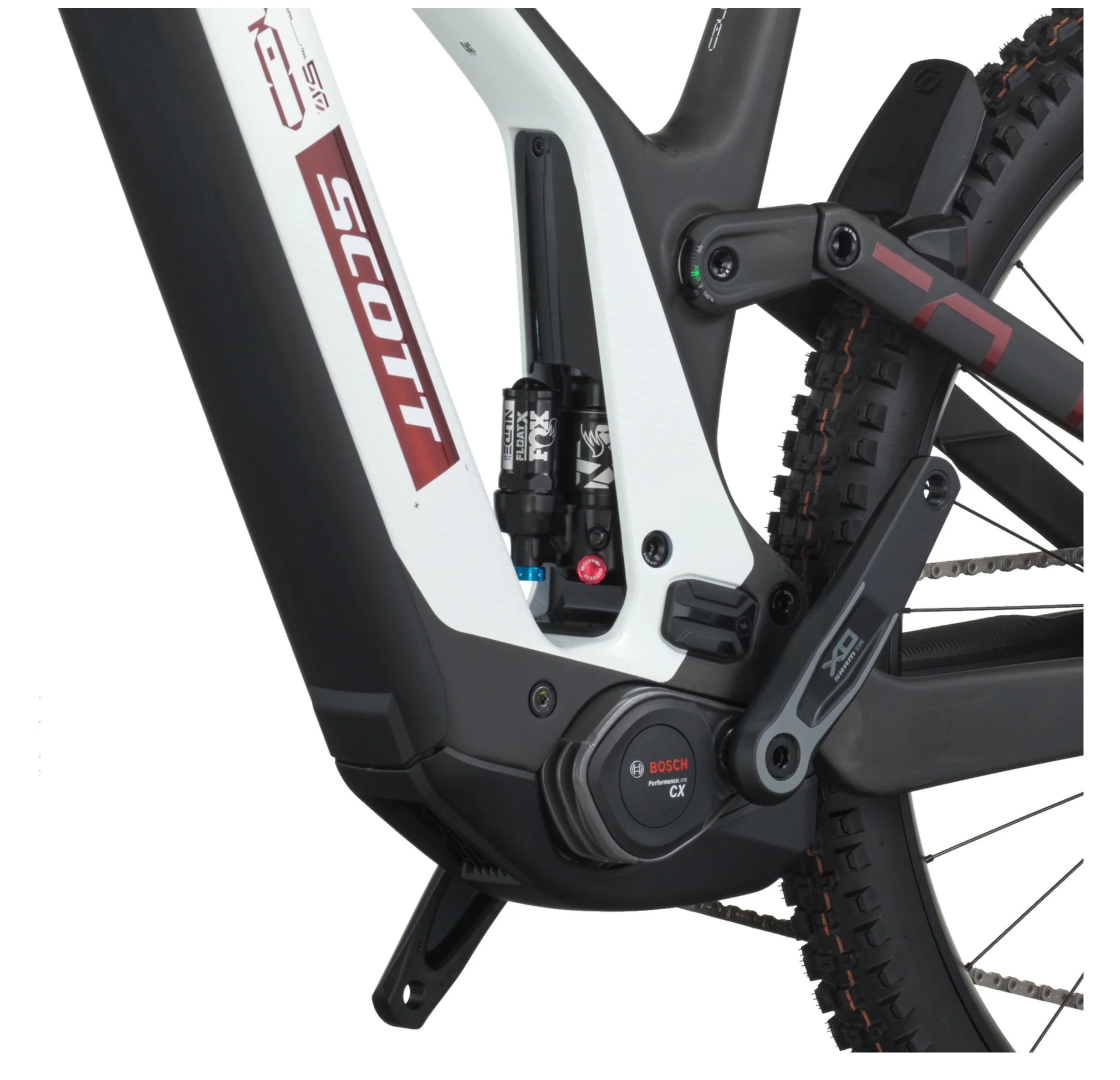Scott Patron ST 900 Tuned Electric Full Suspension Mountain Bike In Carbon Black Pastel White - Image 8