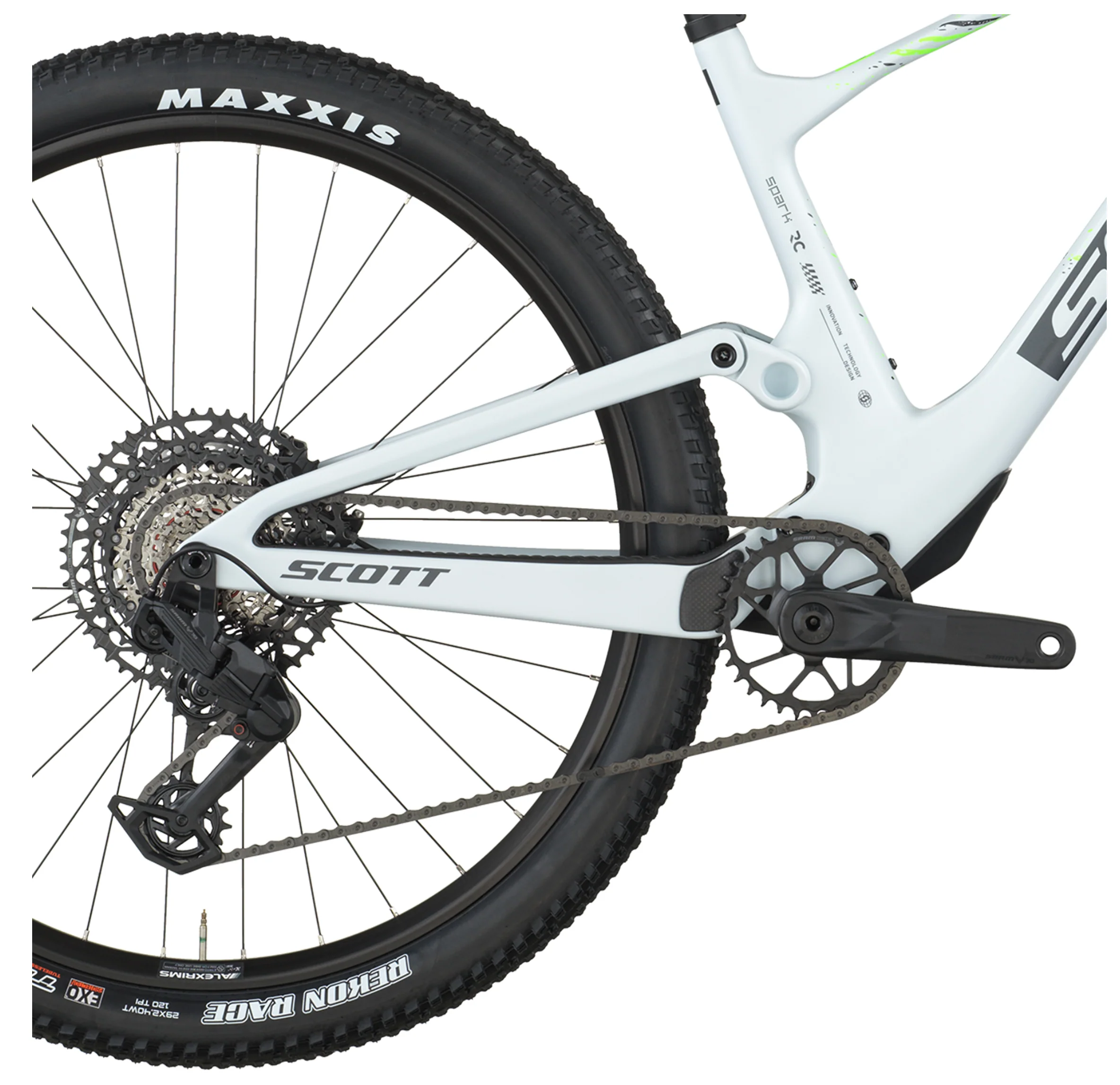 Scott Spark RC Comp Full Suspension Mountain Bike In Cumulus White - Image 4