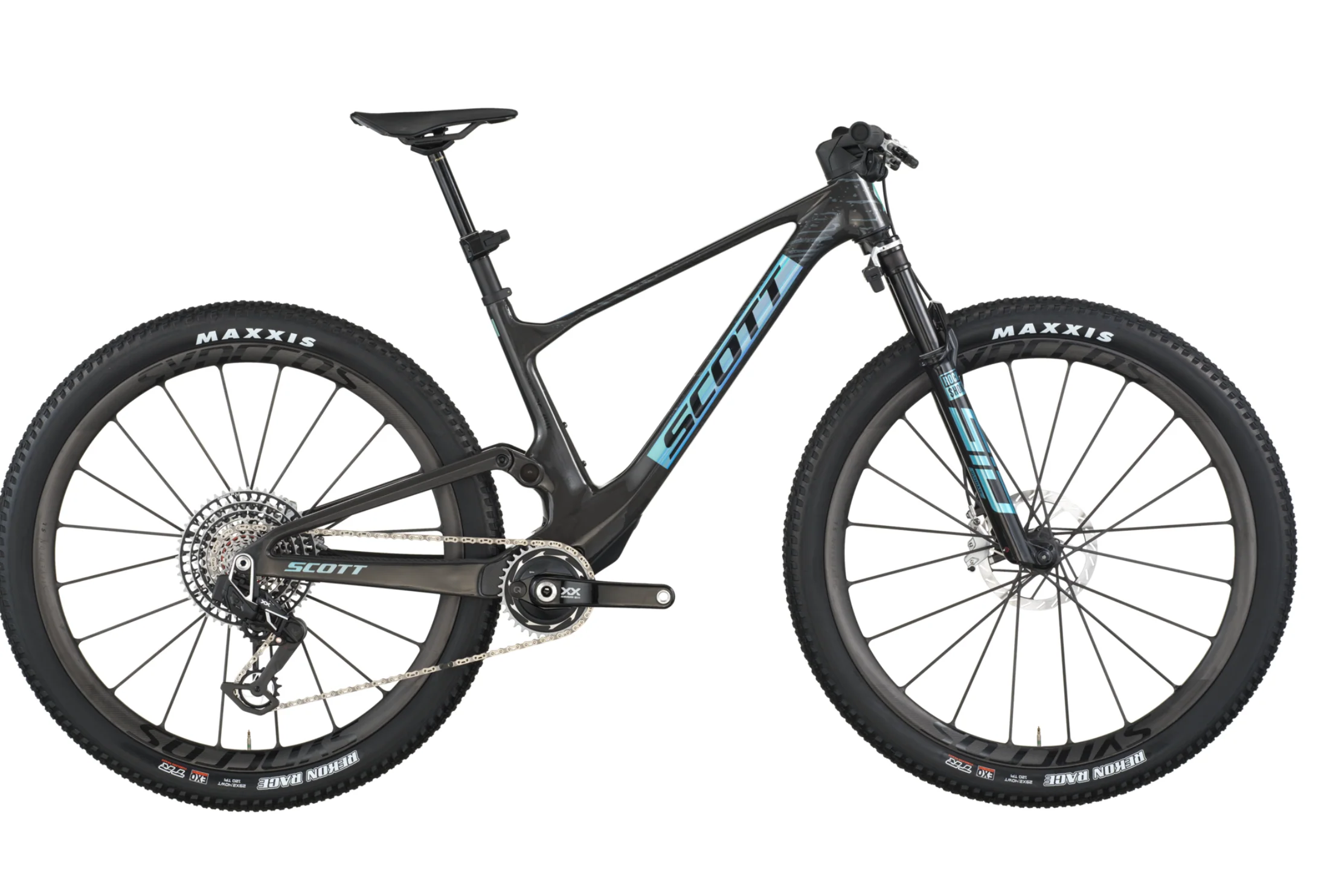 Scott Spark RC SL Full Suspension Mountain Bike In Carbon Black