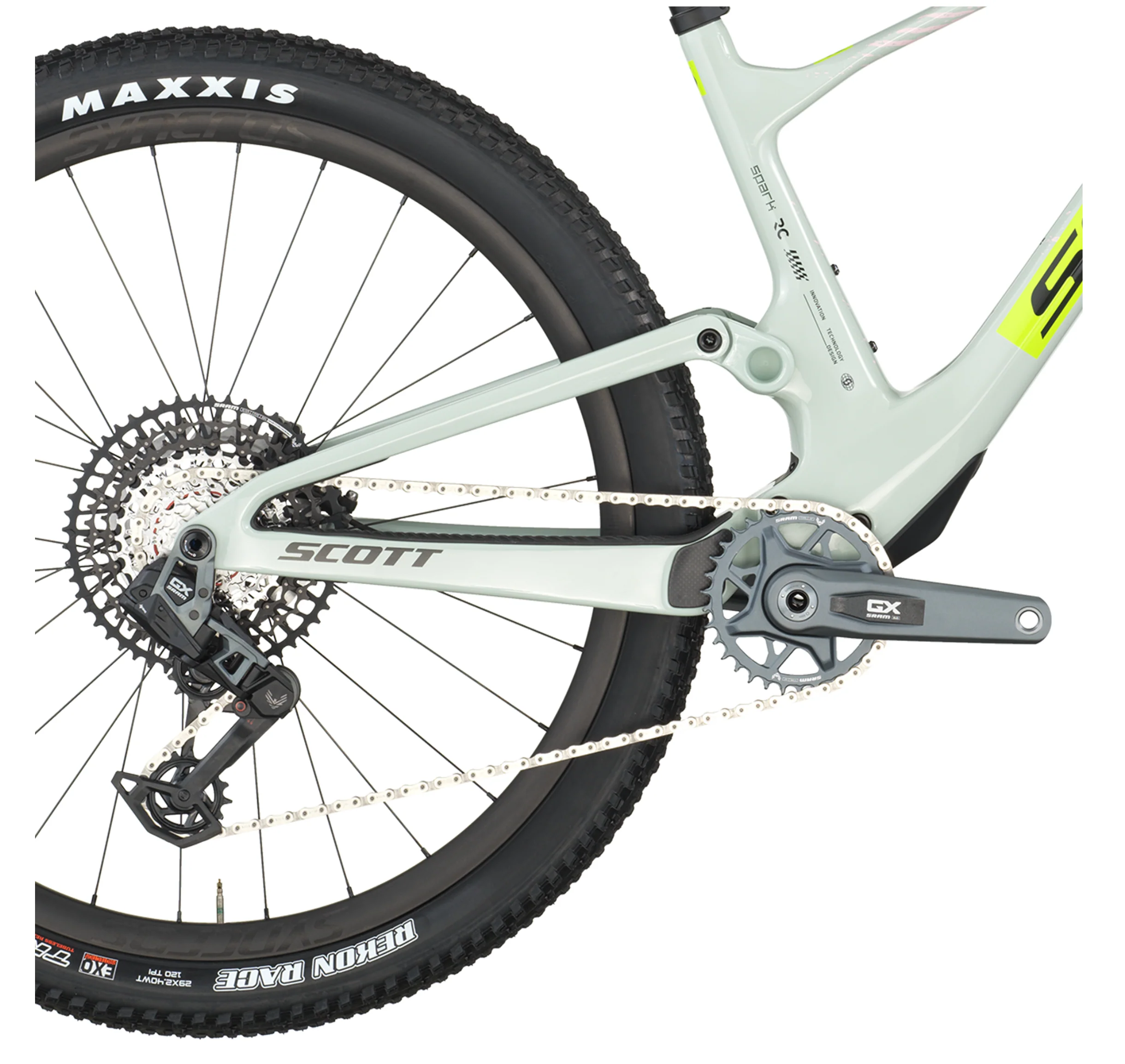 Scott Spark RC Team Issue Full Suspension Mountain Bike In Beryl Green - Image 4
