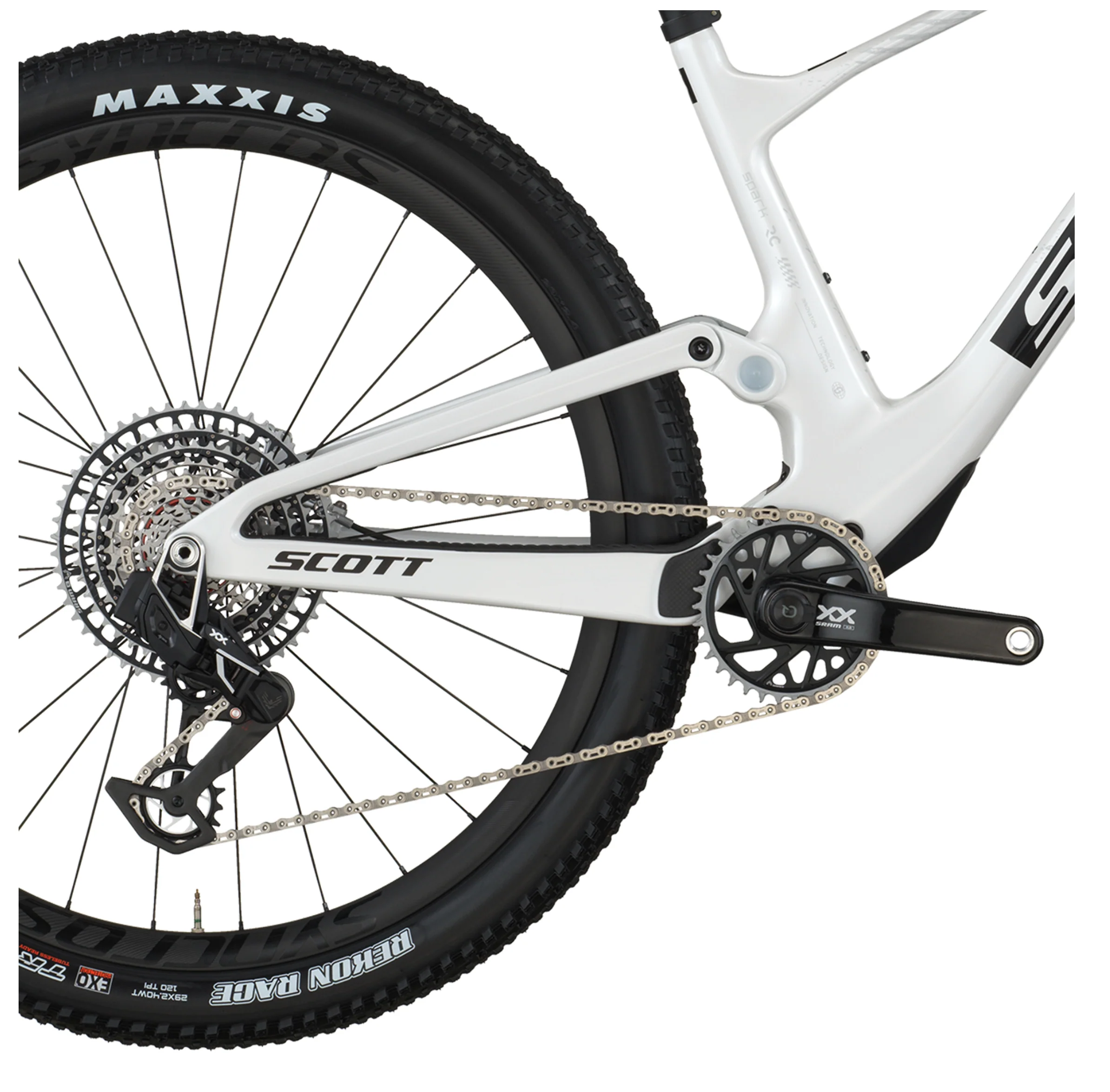 Scott Spark RC World Cup Evo Full Suspension Mountain Bike In White - Image 4