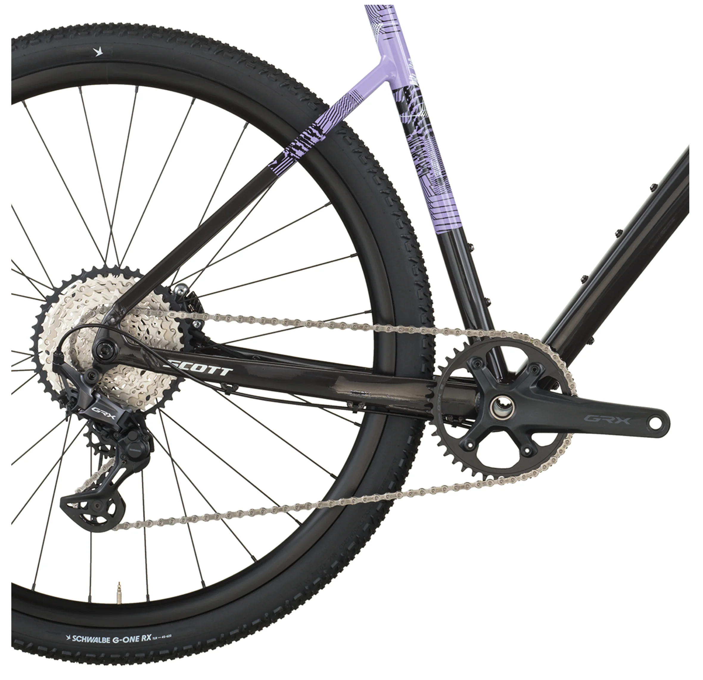 Scott Speedster Gravel 10 Gravel Bike In Carbon Black Tulip Purple - Image 4