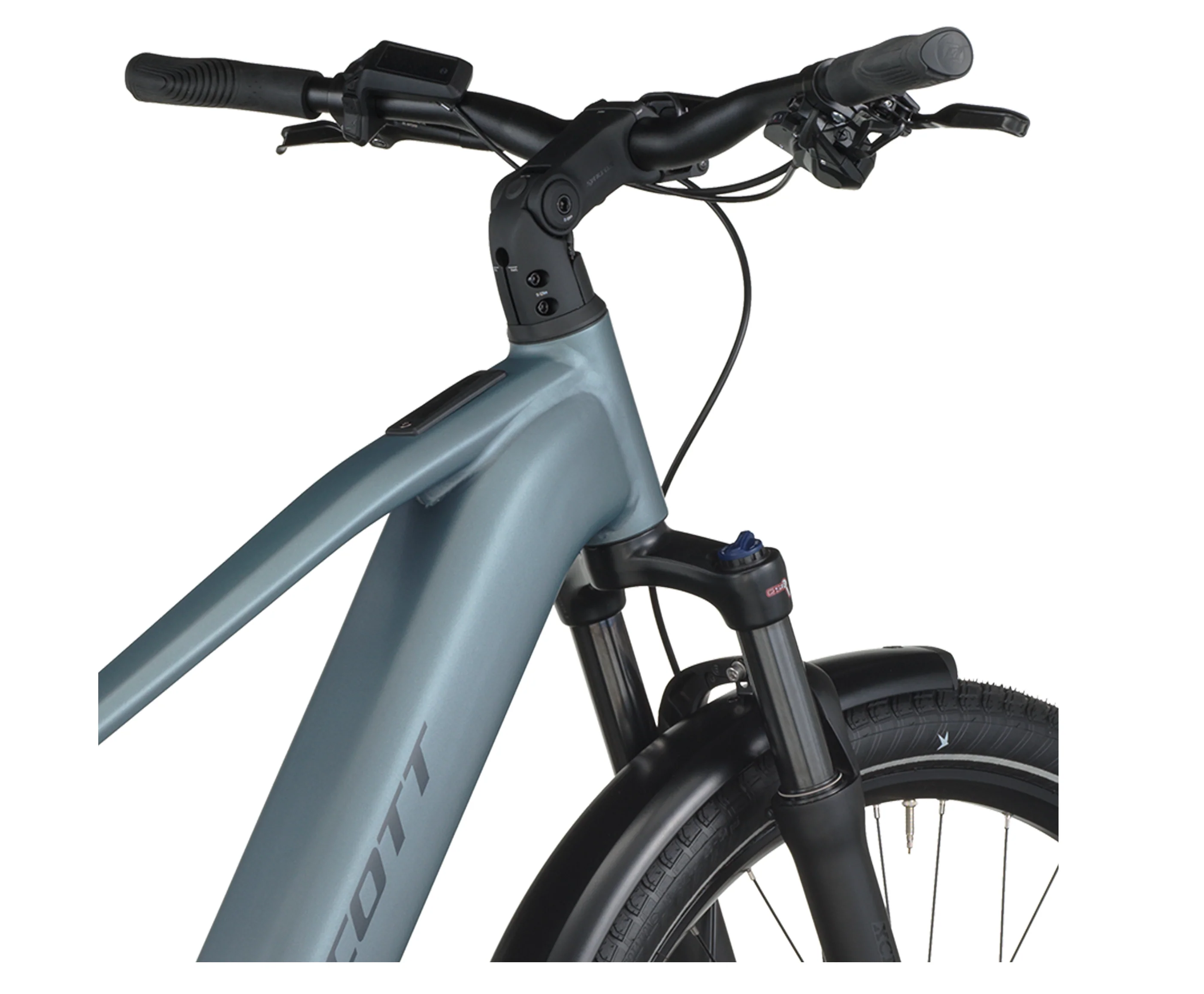 Scott Sub Sport 20 Electric Hybrid Bike In Hematite Blue - Image 4