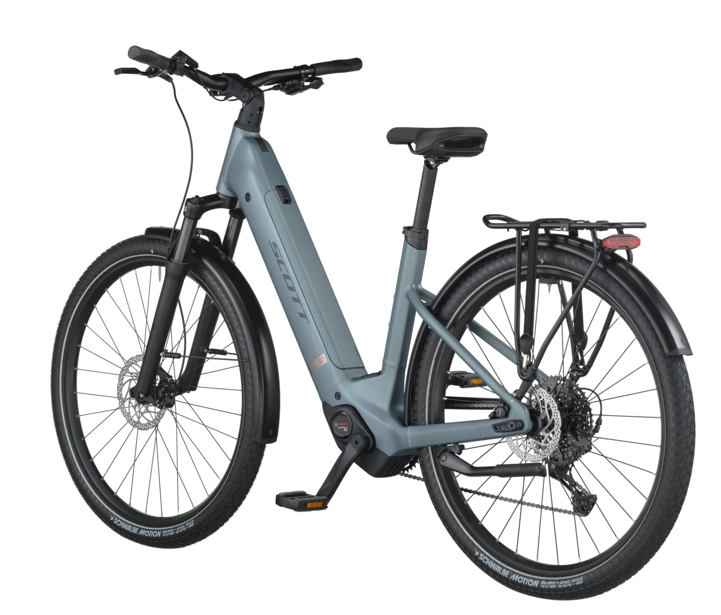 Scott Sub Sport 20 Wave Electric Hybrid Bike In Hematite Blue - Image 3