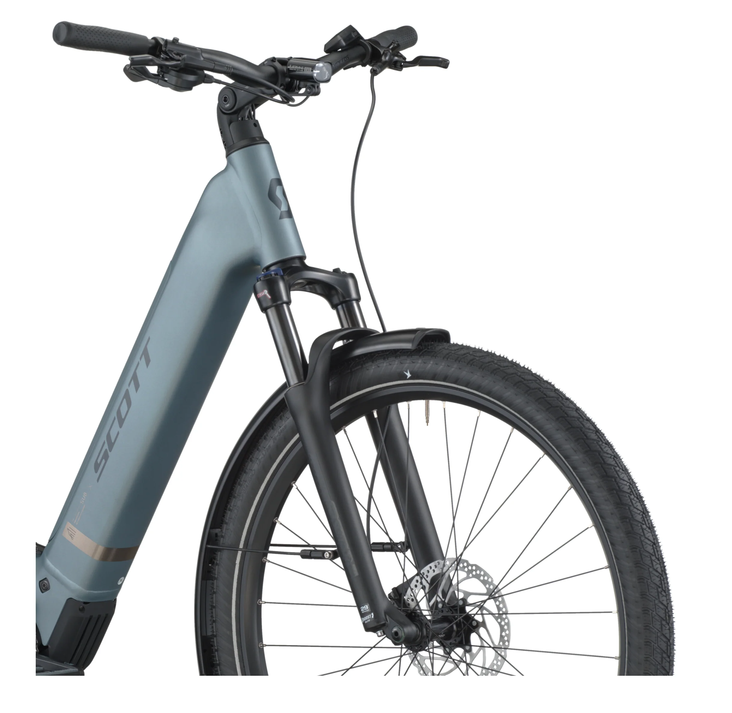 Scott Sub Sport 20 Wave Electric Hybrid Bike In Hematite Blue - Image 4