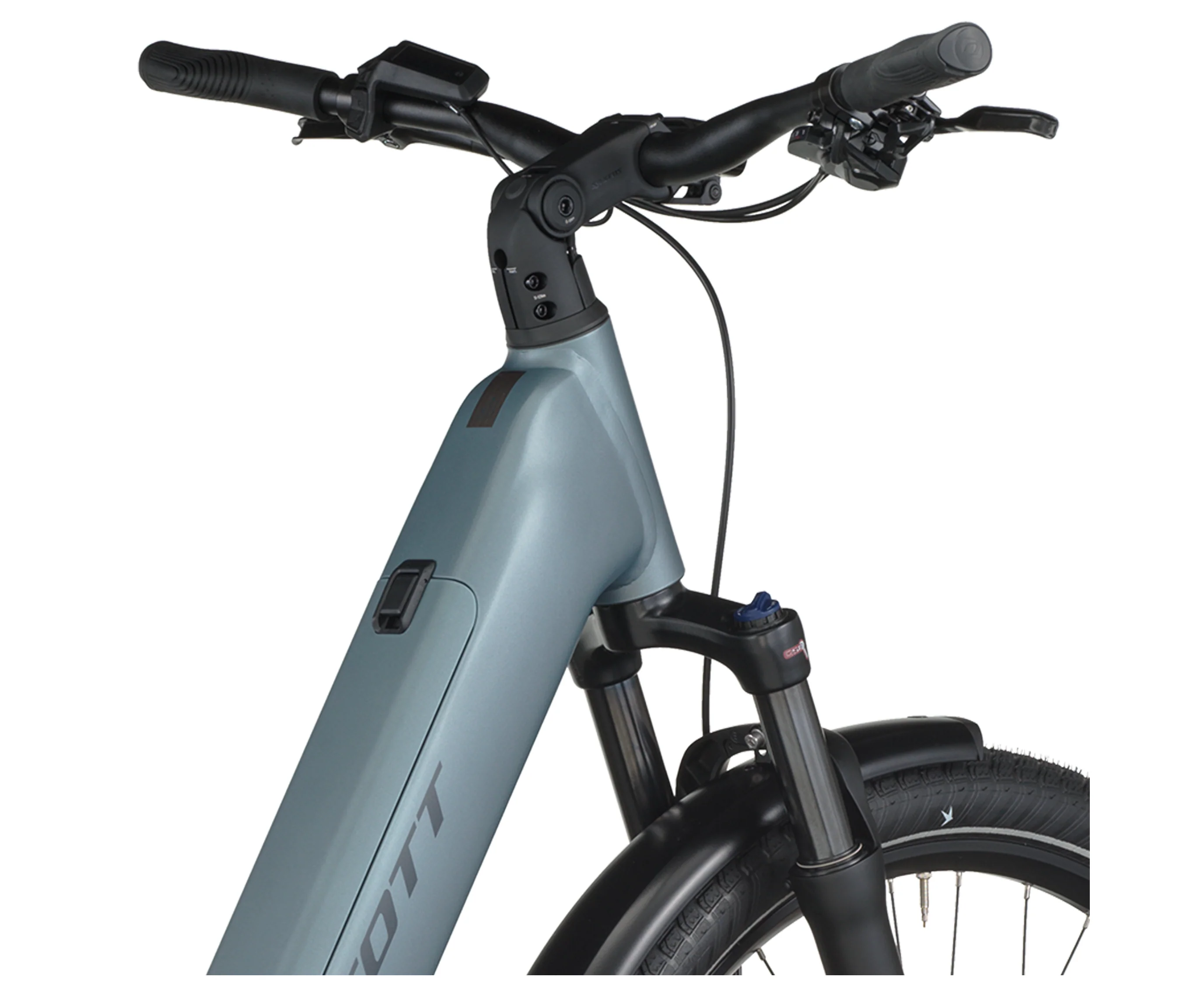 Scott Sub Sport 20 Wave Electric Hybrid Bike In Hematite Blue - Image 5