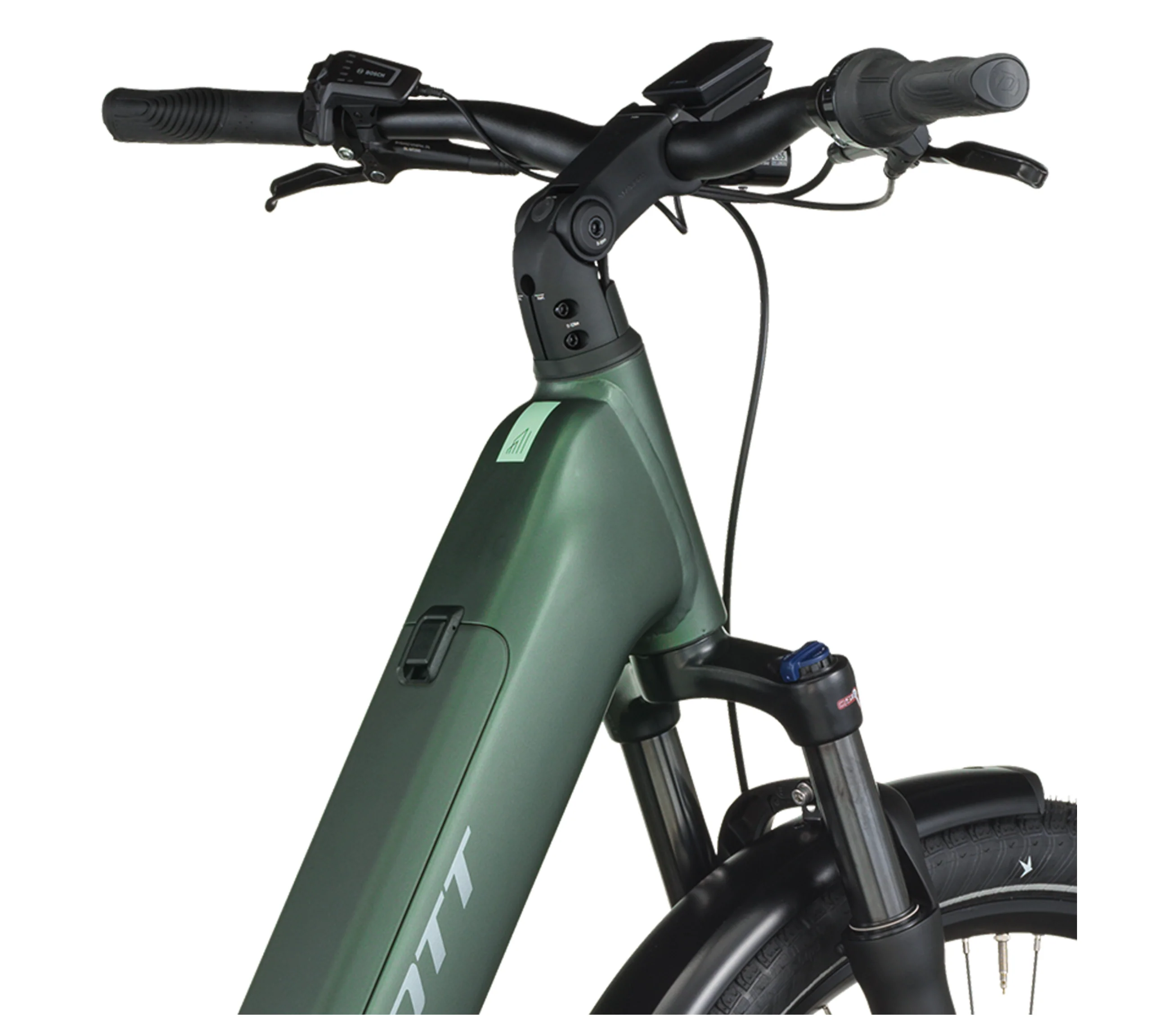 Scott Sub Tour 10 Electric Hybrid Bike In Kelp Green - Image 4