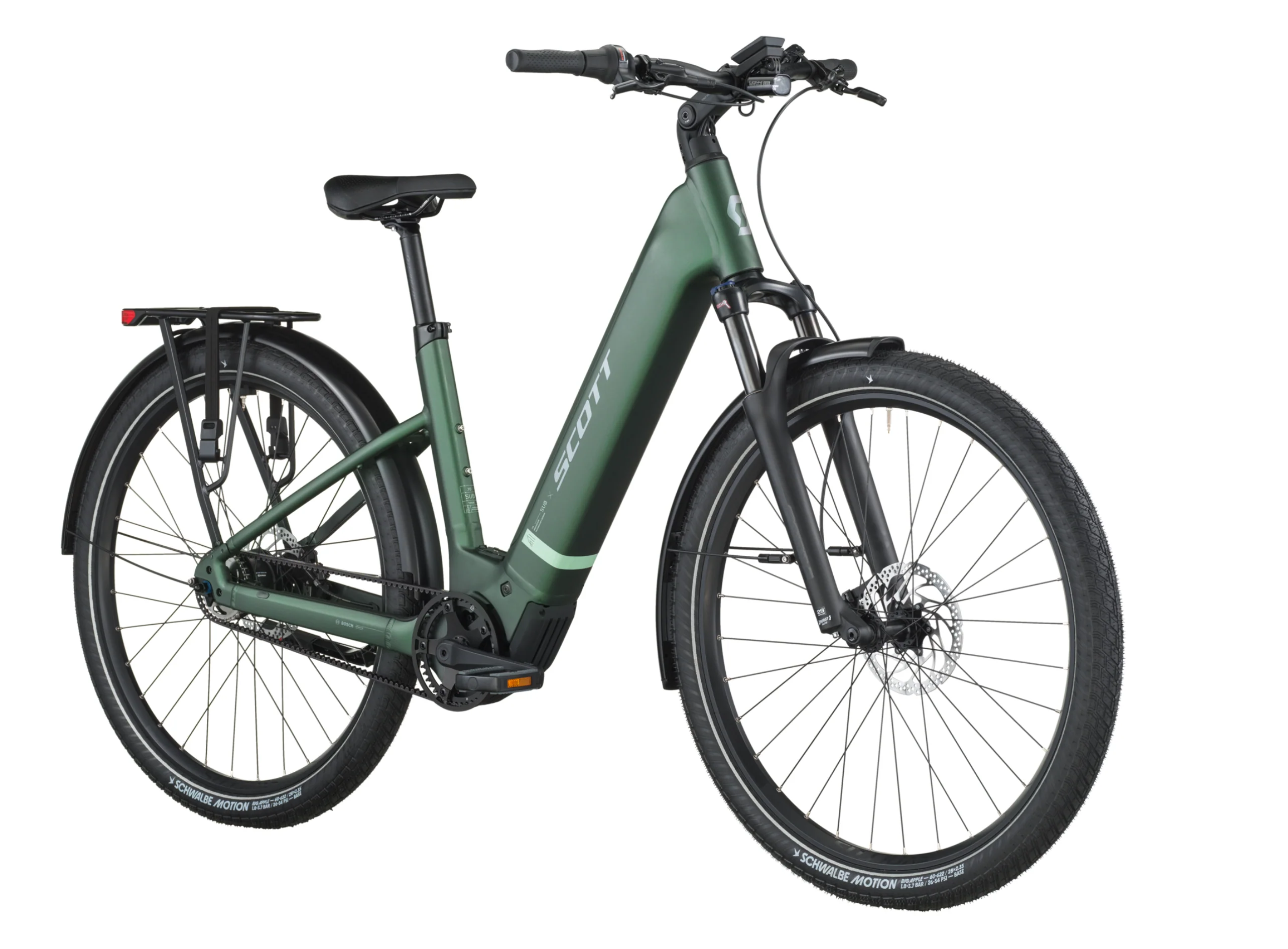Scott Sub Tour 10 Wave Electric Hybrid Bike In Kelp Green - Image 2