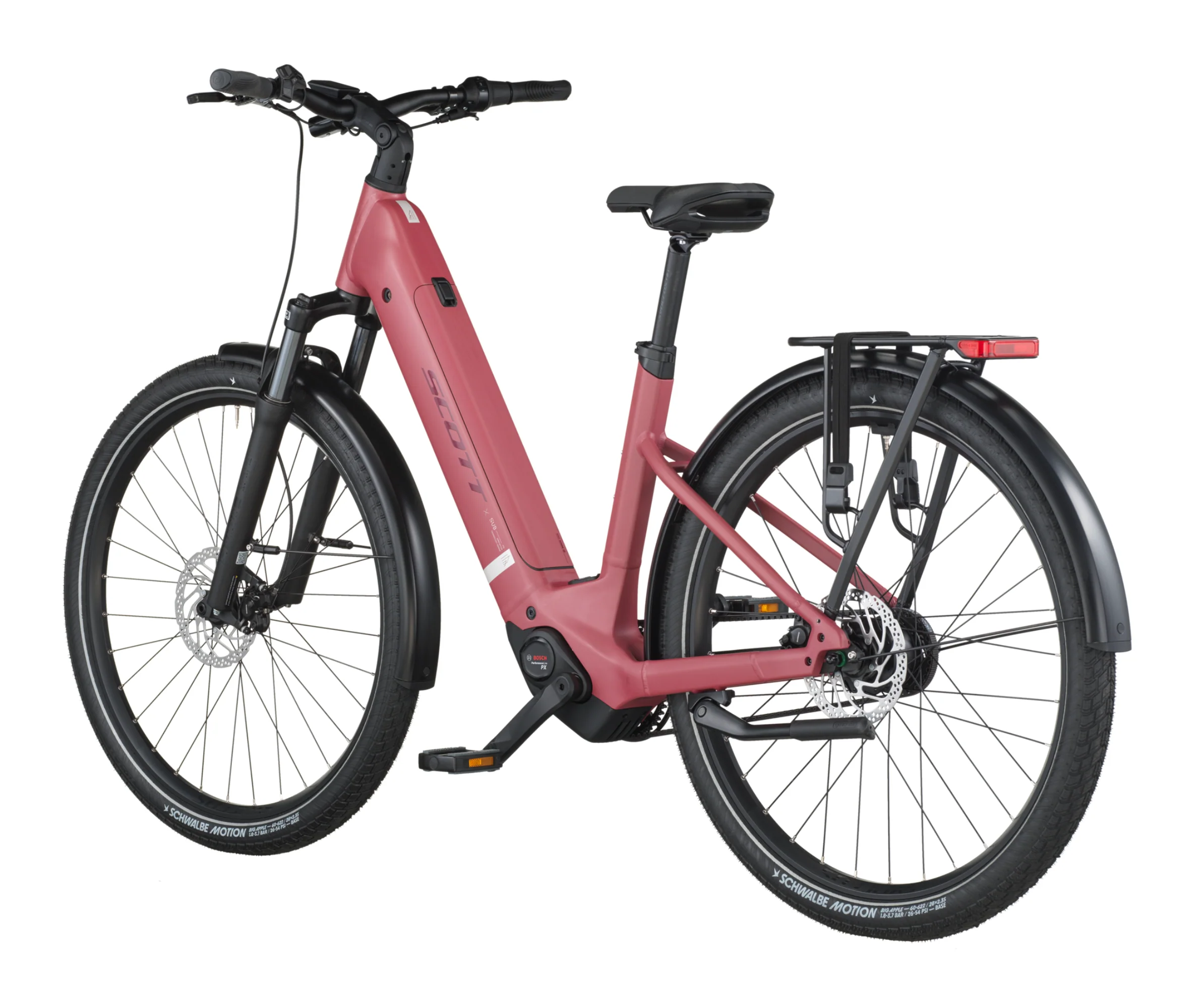 Scott Sub Tour 10 Wave Electric Hybrid Bike In Magenta Red - Image 3