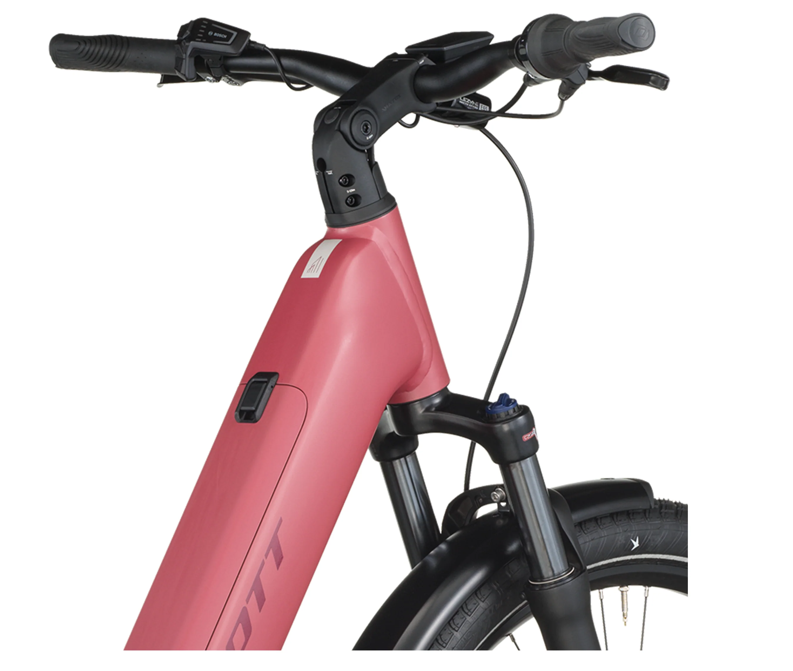Scott Sub Tour 10 Wave Electric Hybrid Bike In Magenta Red - Image 4