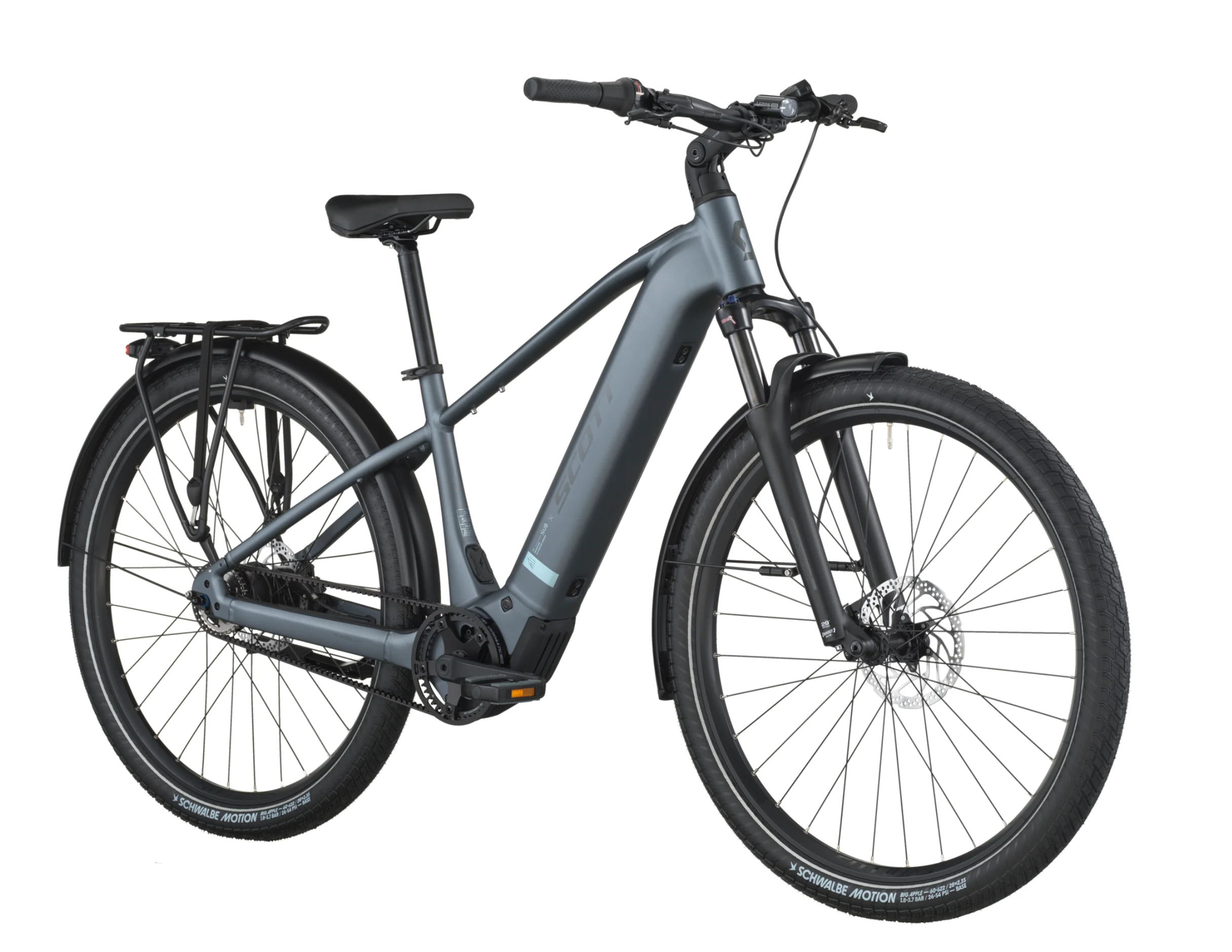 Scott Sub Tour 20 Electric Hybrid Bike In Smoke Grey - Image 2