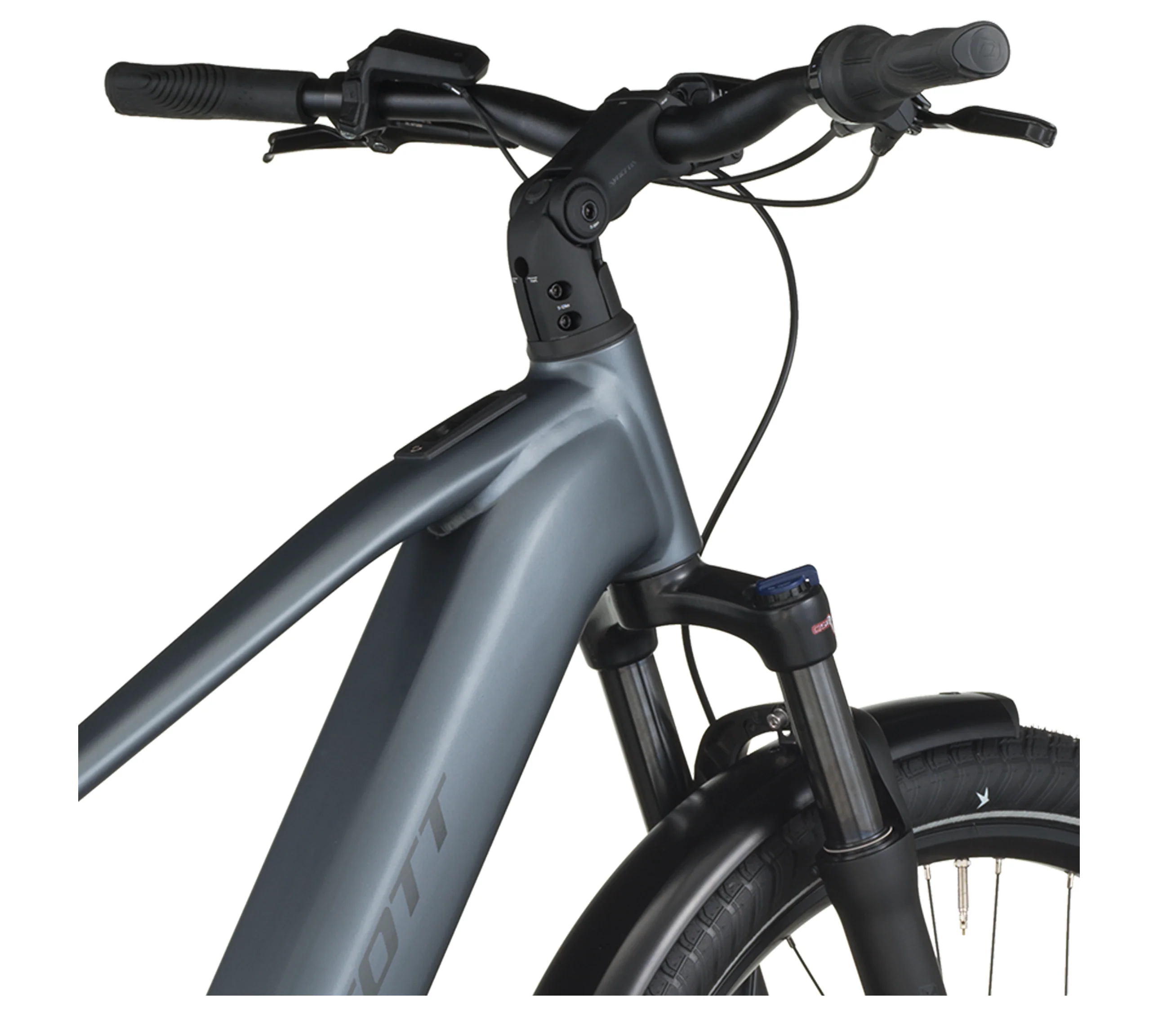 Scott Sub Tour 20 Electric Hybrid Bike In Smoke Grey - Image 4