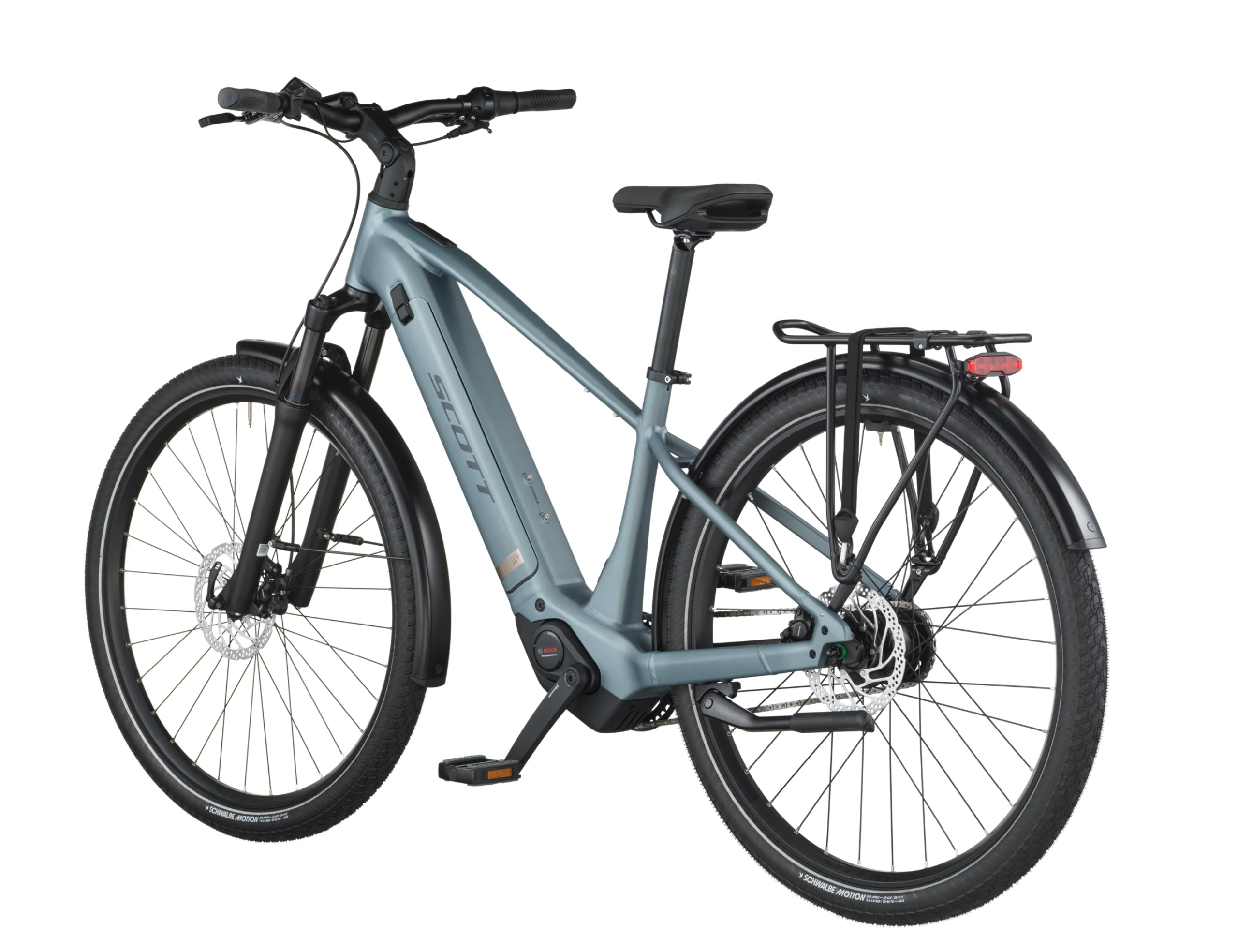 Scott Sub Tour 40 Electric Hybrid Bike In Hematite Blue - Image 3