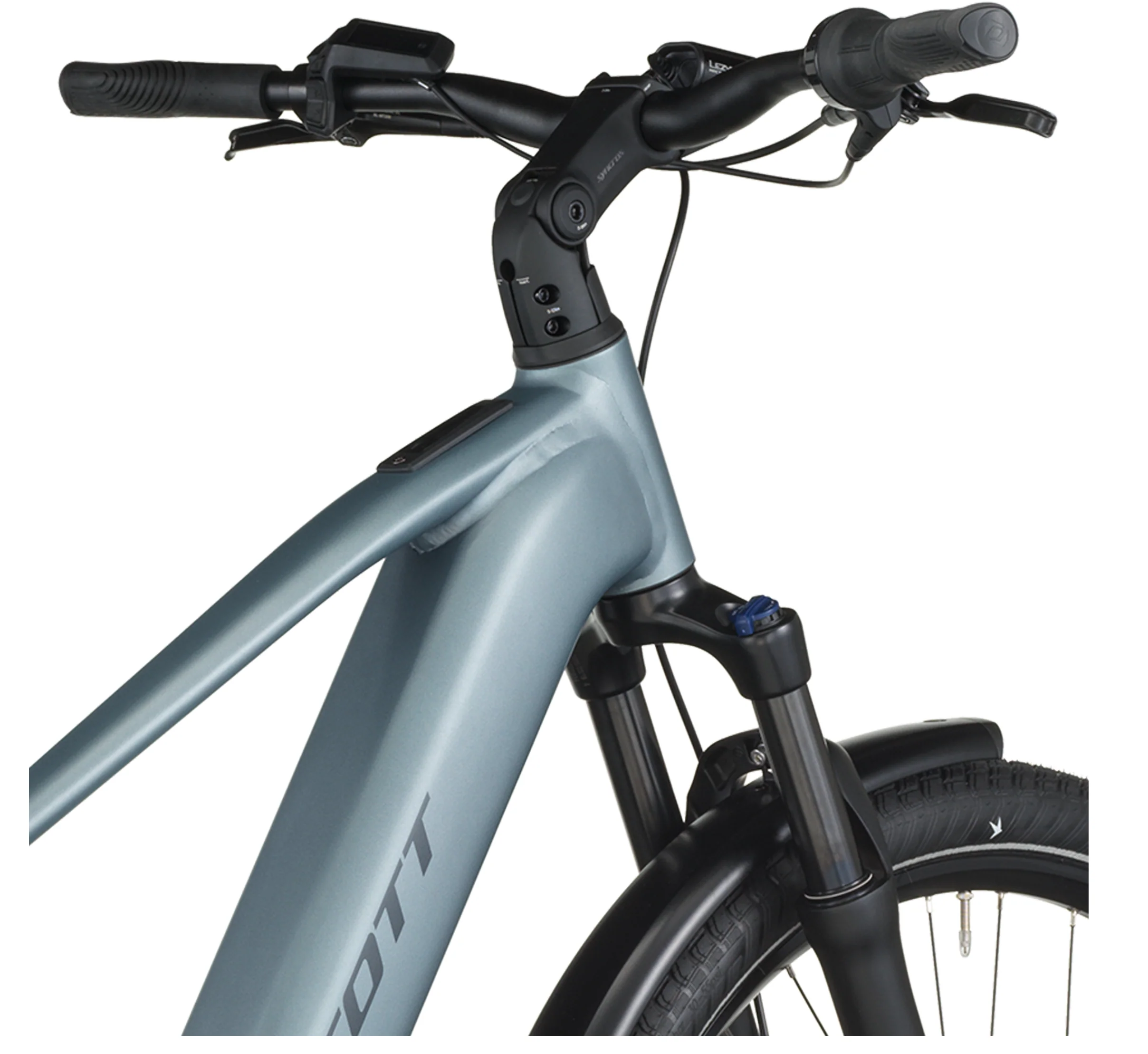 Scott Sub Tour 40 Electric Hybrid Bike In Hematite Blue - Image 4