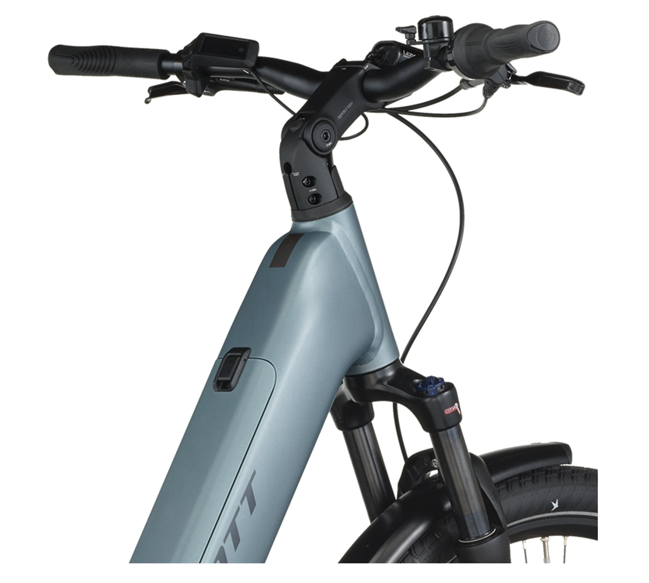 Scott Sub Tour 40 Wave Electric Hybrid Bike In Hematite Blue - Image 4