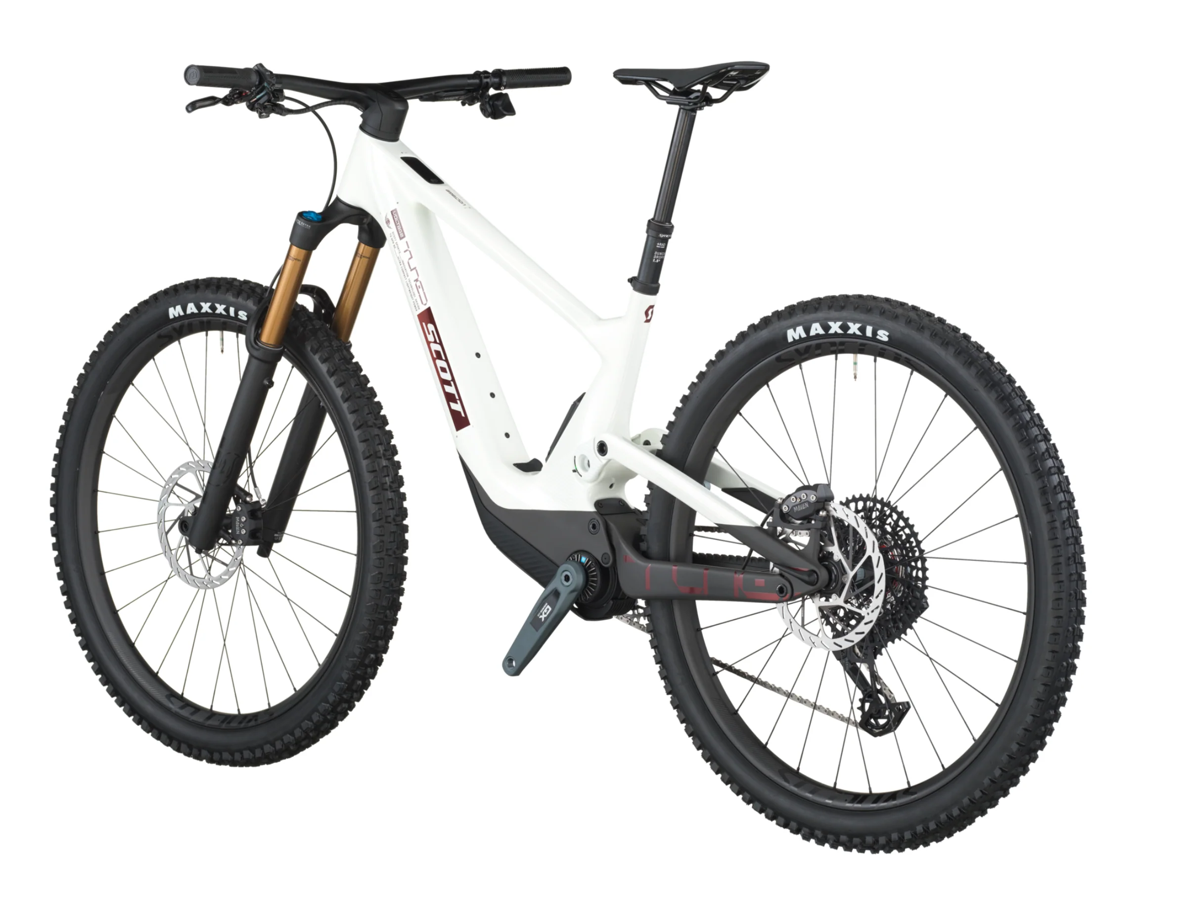 Scott Voltage 900 Tuned Electric Full Suspension Mountain Bike - Carbon Black Pastel White - Image 3