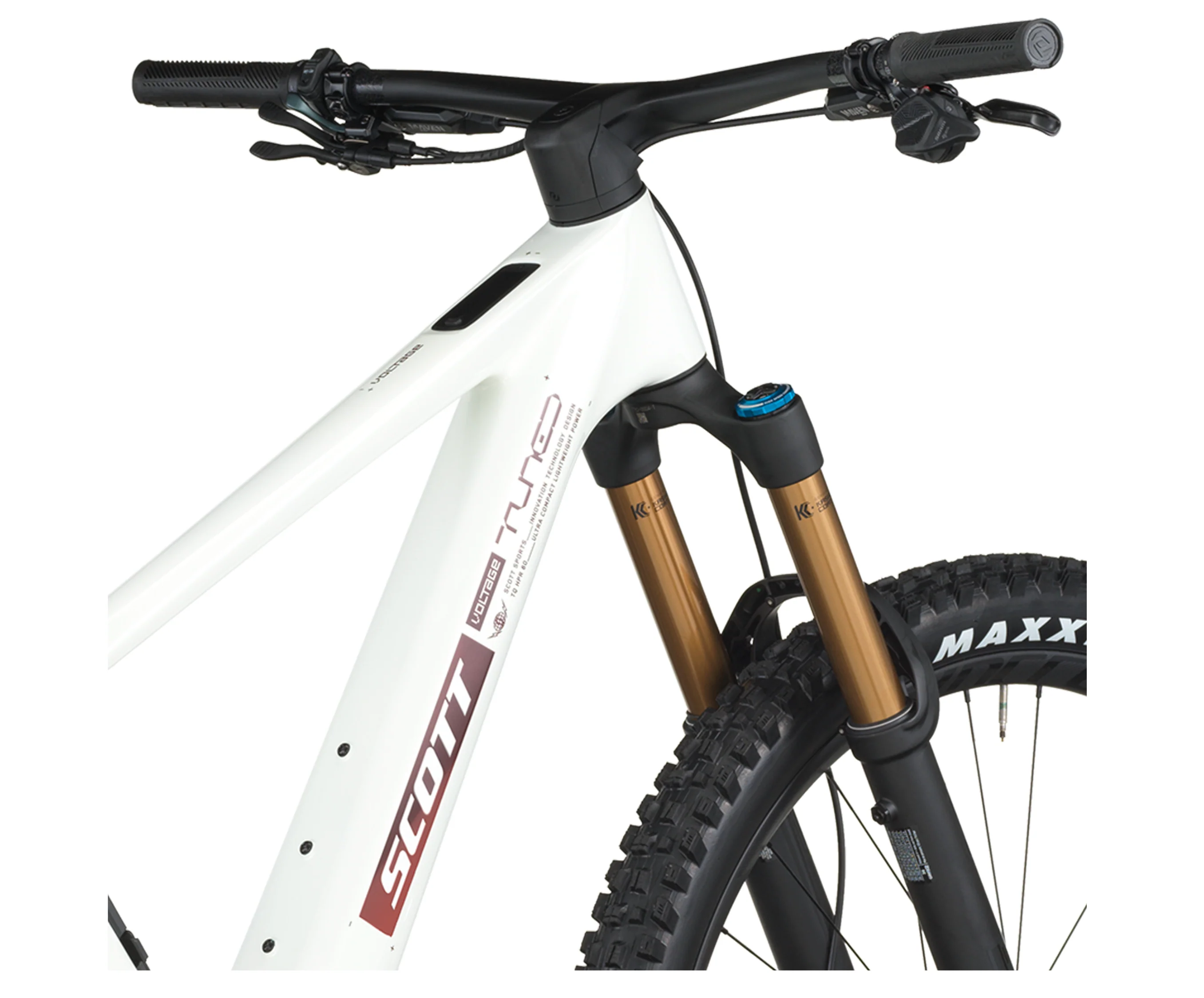 Scott Voltage 900 Tuned Electric Full Suspension Mountain Bike - Carbon Black Pastel White - Image 5
