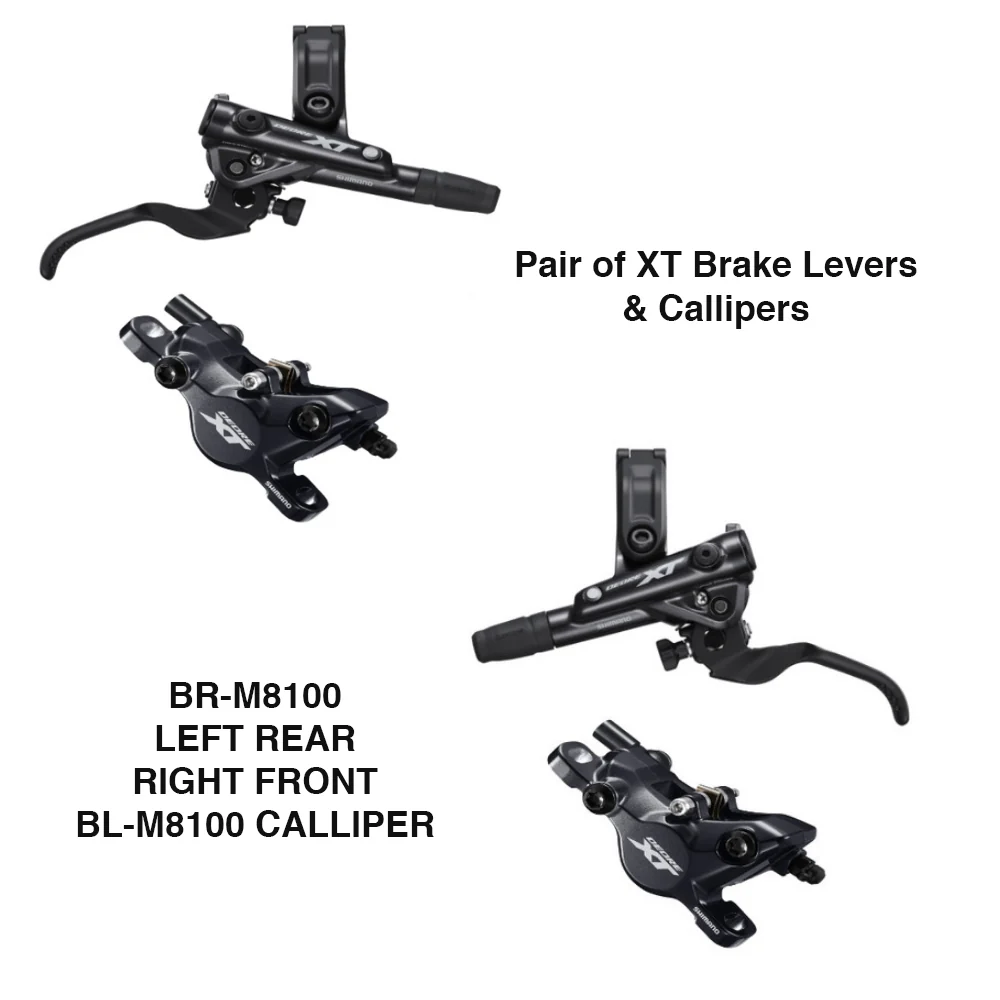Shimano BR-M8100/BL-M8100 XT Bled Brake Lever/Post Mount Calliper - Image 5