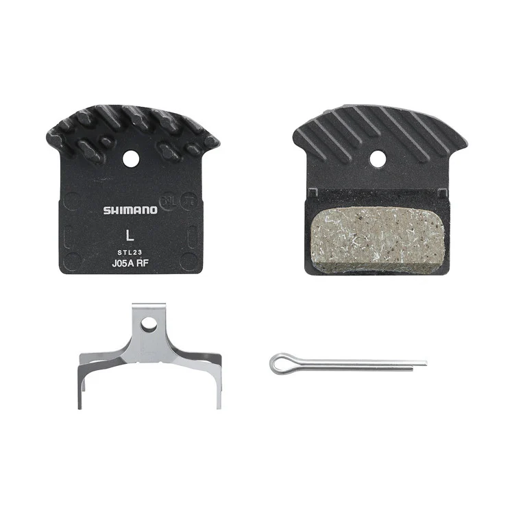 Shimano J05A-RF XTR / SLX / Deore Disc Pads & Spring Alloy Back with Cooling Fins Resin E-Bike Rated - Image 2