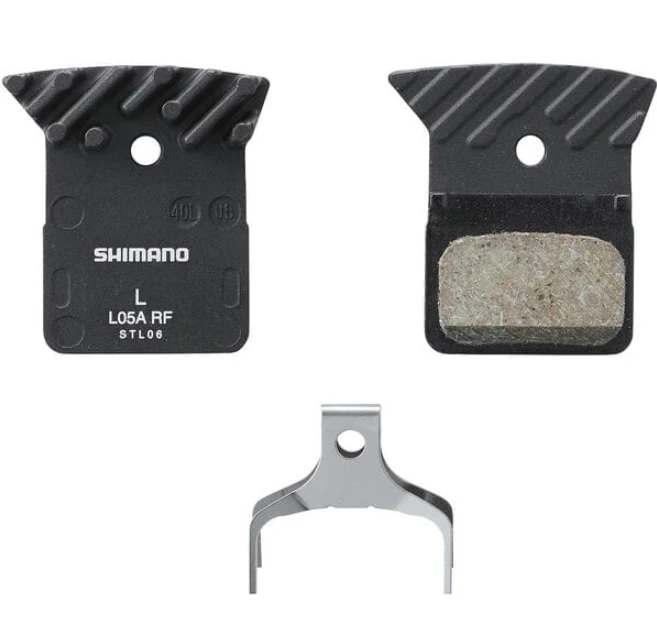 Shimano L05A-RF Disc Brake Pads and Spring Alloy Backed With Cooling Fins - Image 3