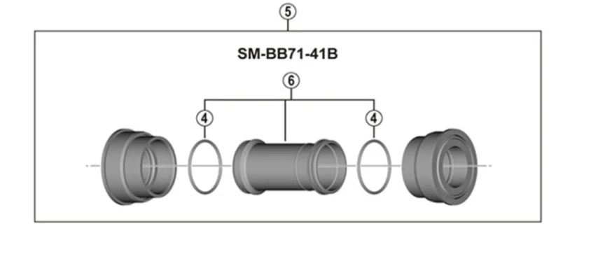 Shimano SM-BB71 Road Press Fit Bottom Bracket With Inner Cover For 86.5 mm - Image 2