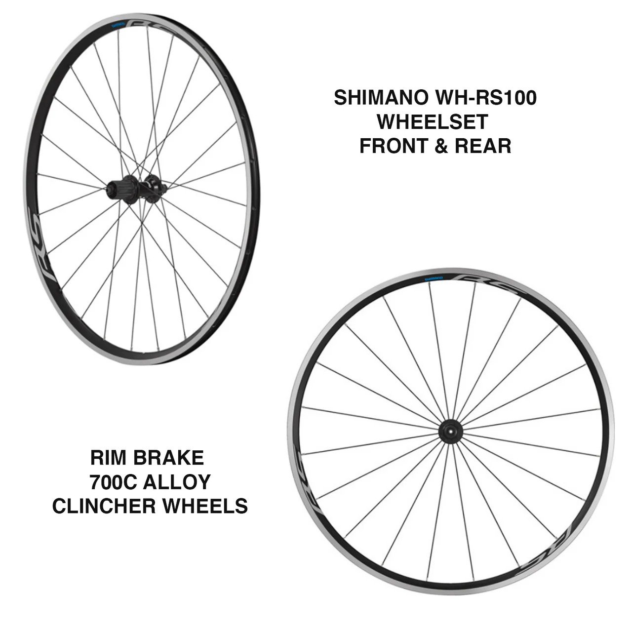 Shimano WH-RS100 9/10/11 Speed Rim Brake HG 700c Alloy Clincher Wheel - Image 3